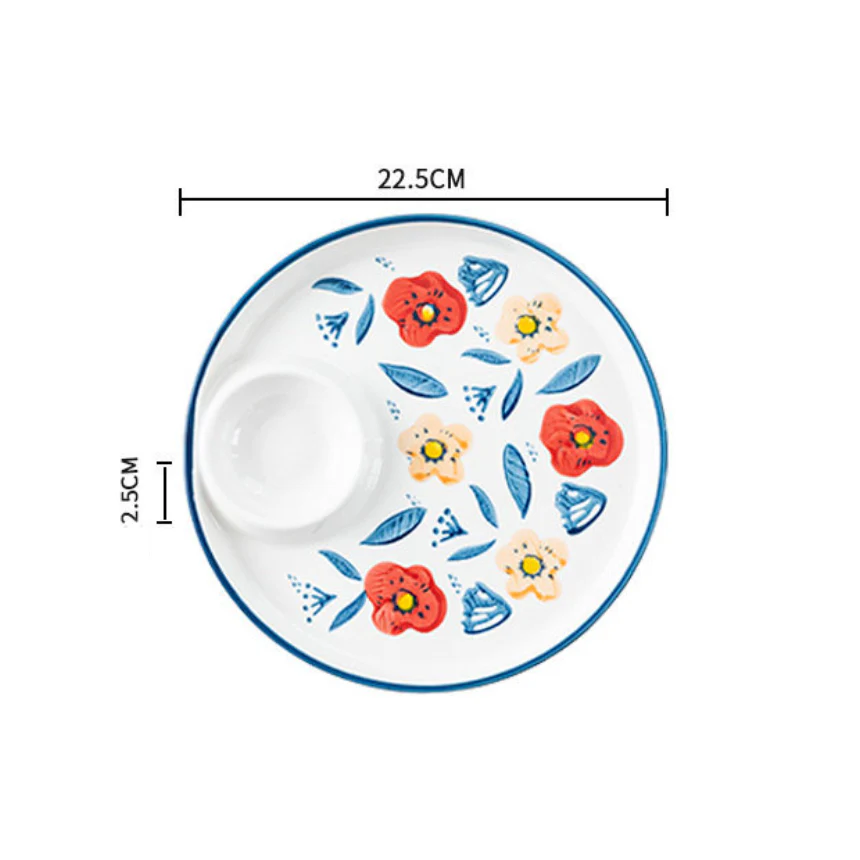 Floral Dumpling Plate - Image 18