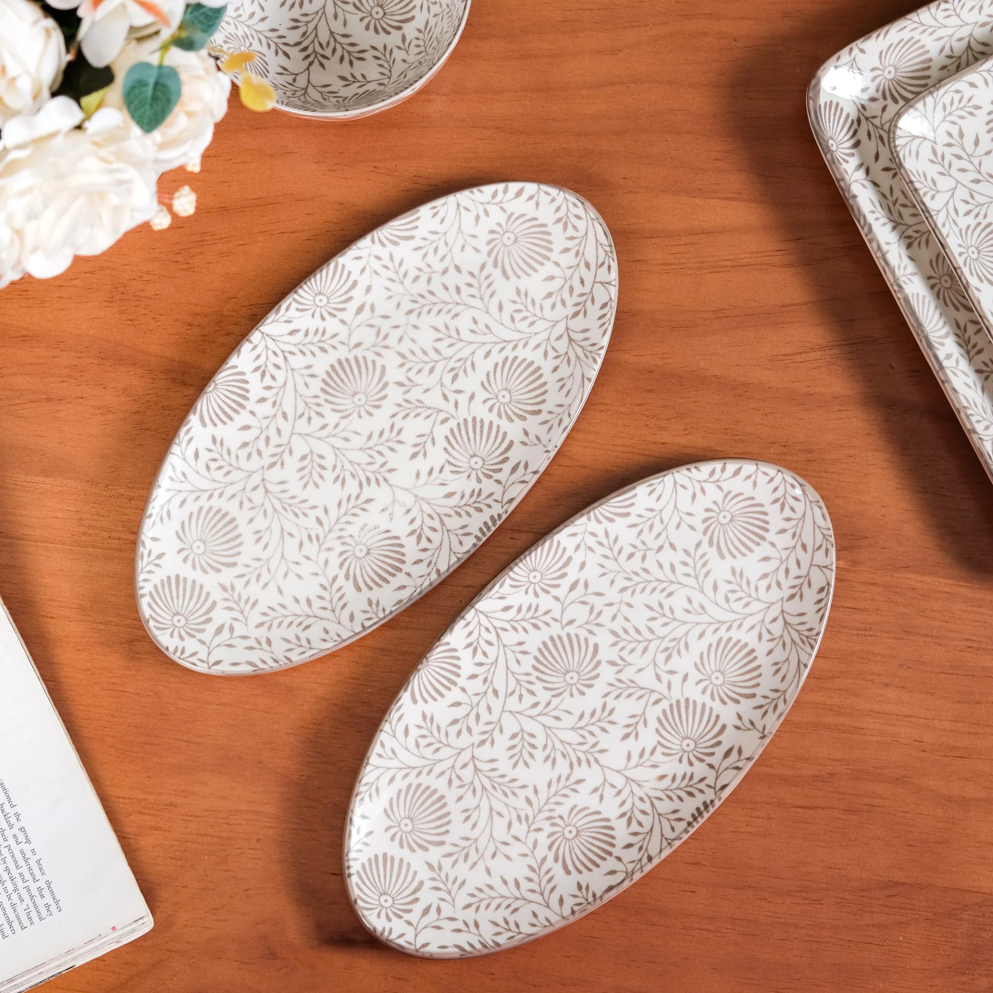 Floral Fiesta Oval Serving Platters Set Of 2 - Image 6
