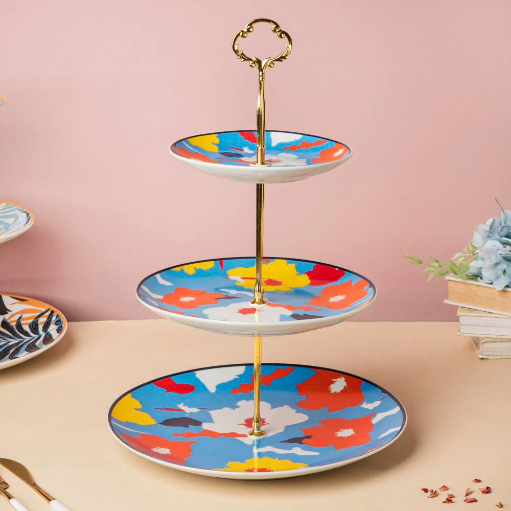 Floral Garden 3 Tier Cake Stand - Image 5