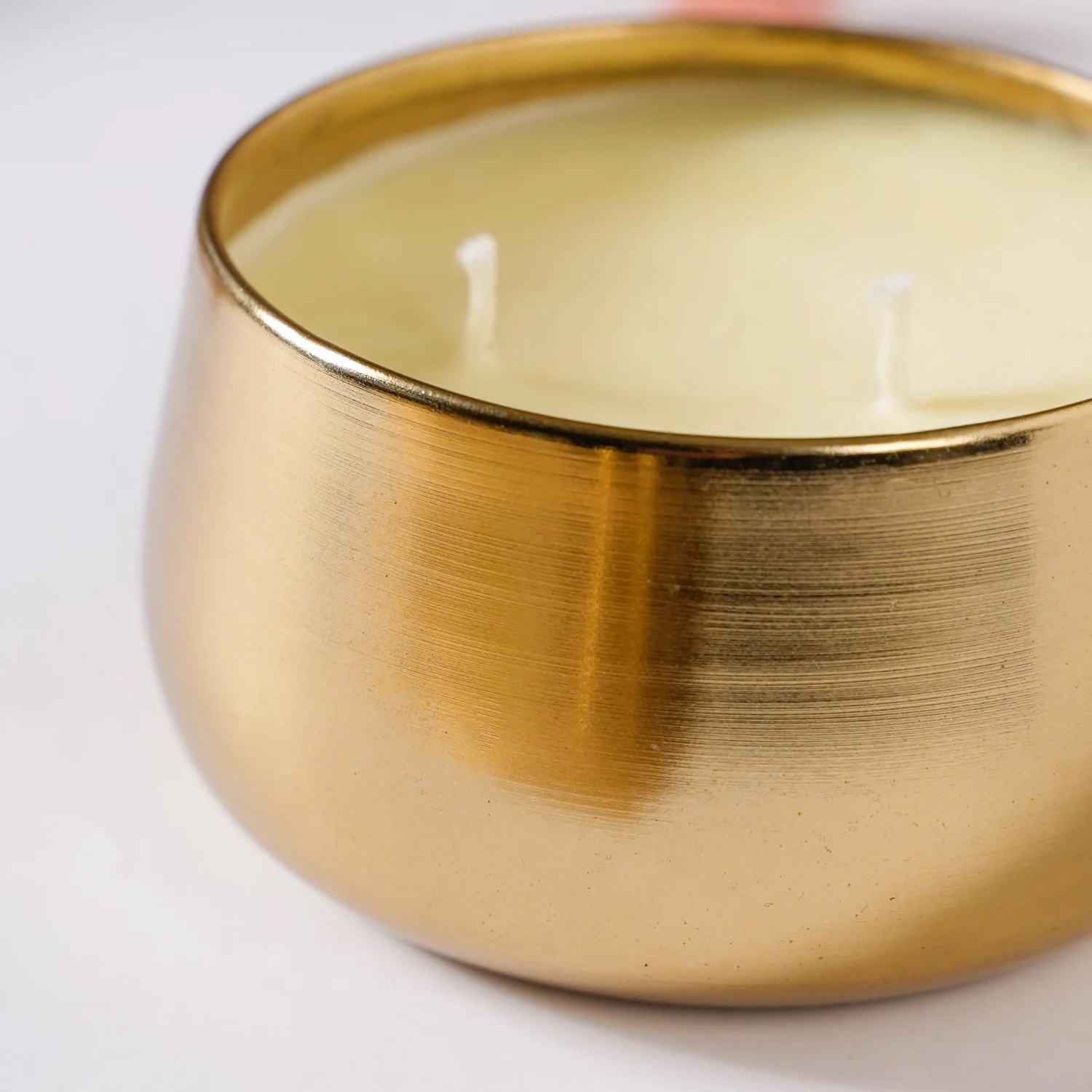 Floral Gold Double Wick Scented Candle Set Of 2 - Image 7