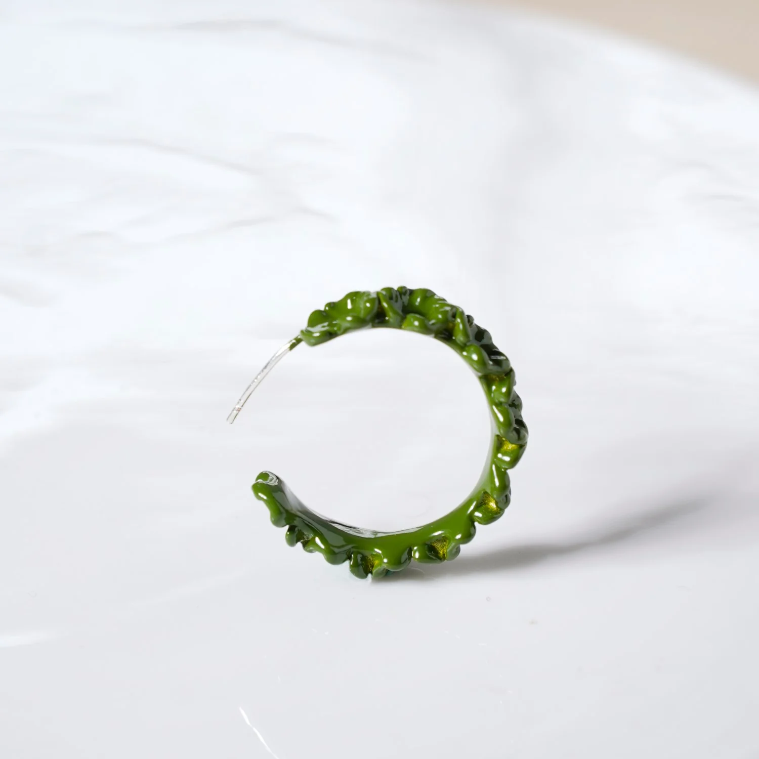 Floral Green Hoops - Image 2