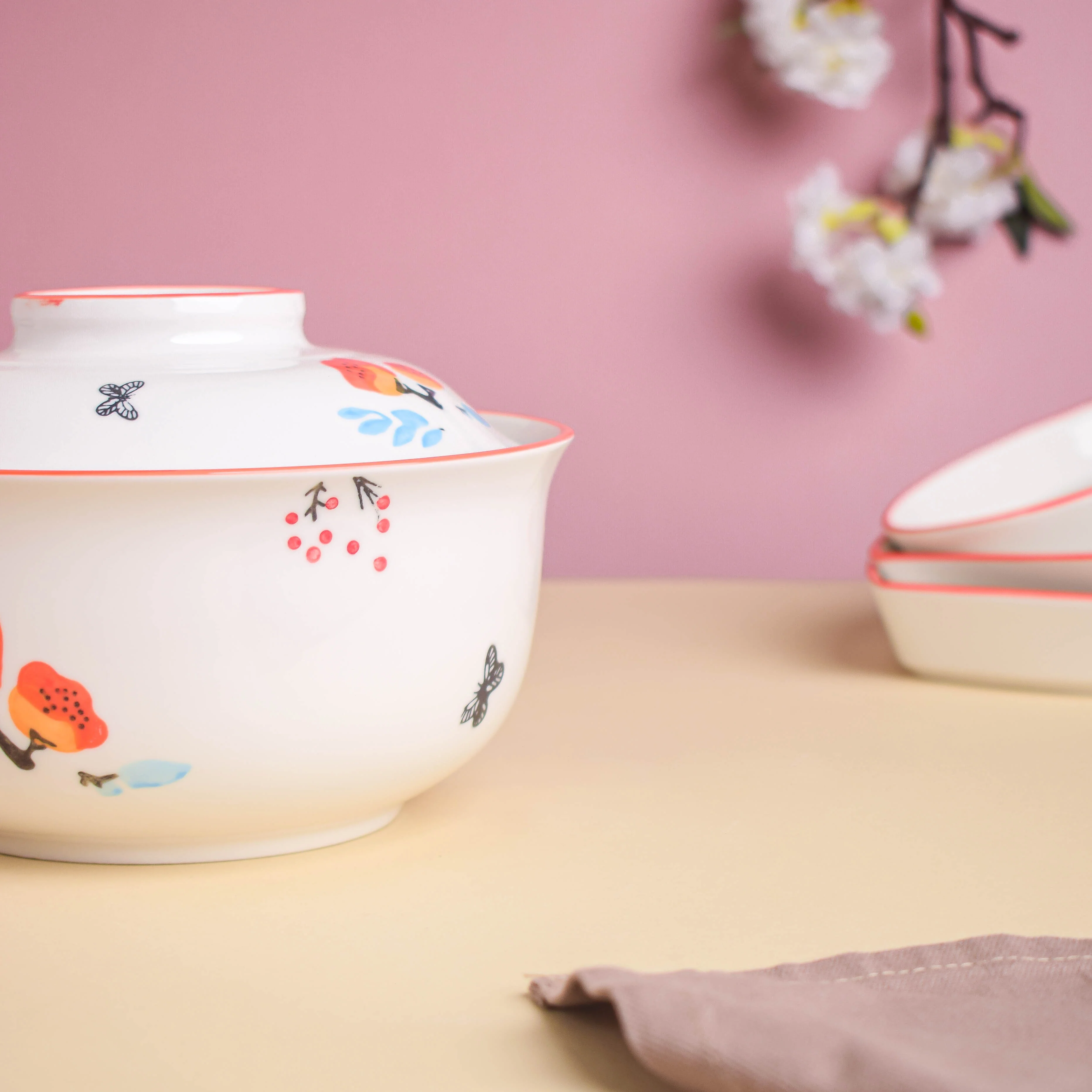 Floral Heart Supper Set For 4 - Image 7