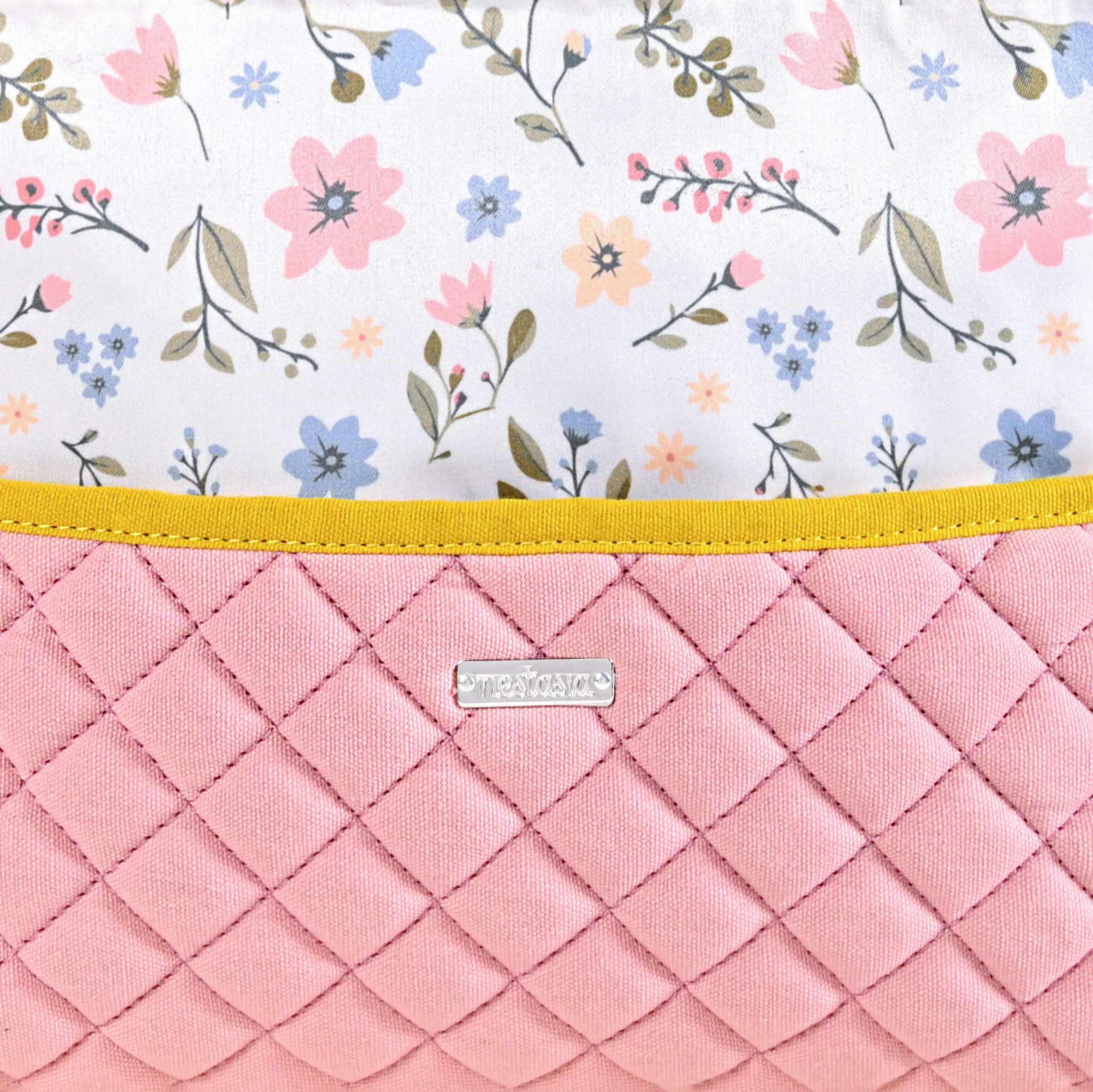 Floral Pink Quilted Multipurpose Lunch Bag - Image 7