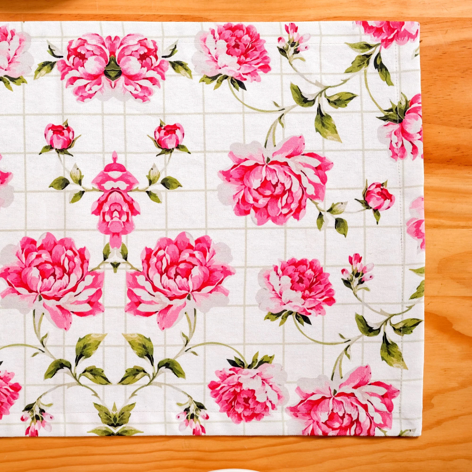 Floral Rouge Pure Cotton 6 Seater Table Runner 186x37cm - Image 8