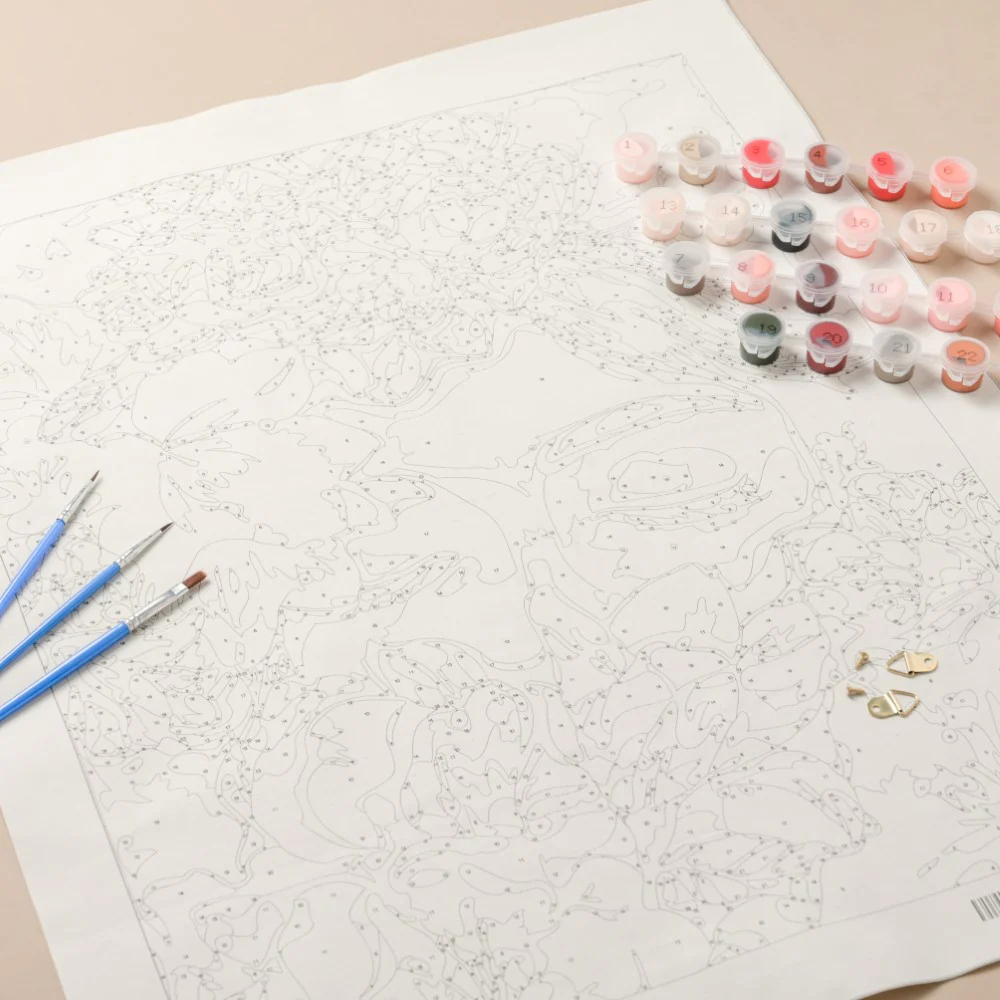 Floral Serenity DIY Paint By Numbers Kit - Image 7