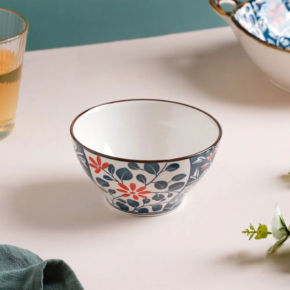 Floral Snack Bowl Set Of 4 With Gift Box - Image 11