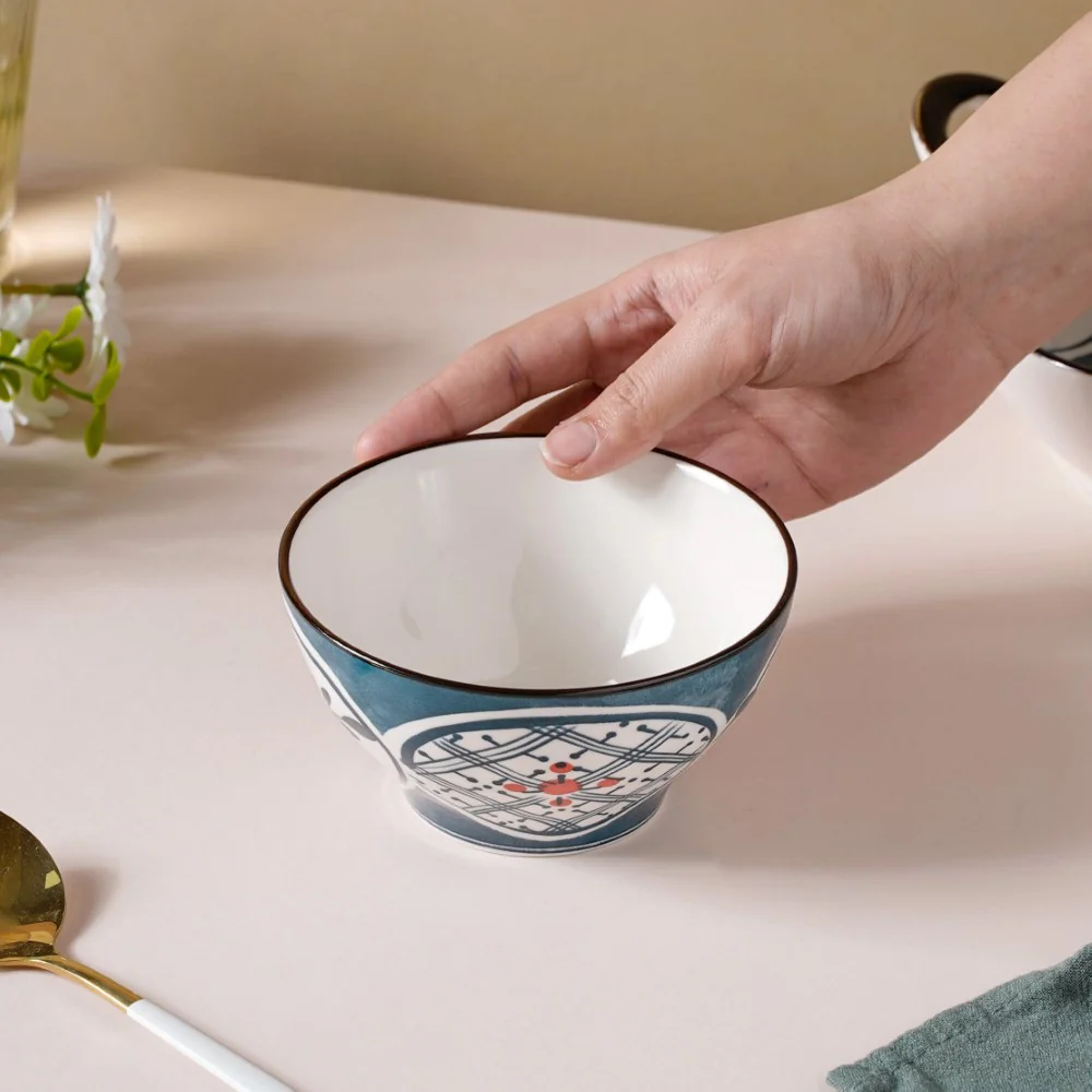 Floral Snack Bowl Set Of 4 With Gift Box - Image 7