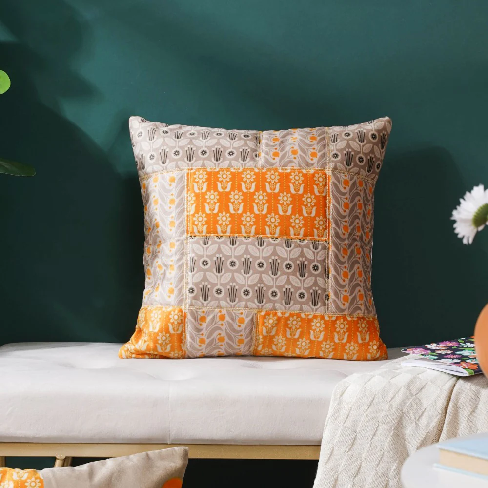 Floral Velvet Cushion Cover 16 inch