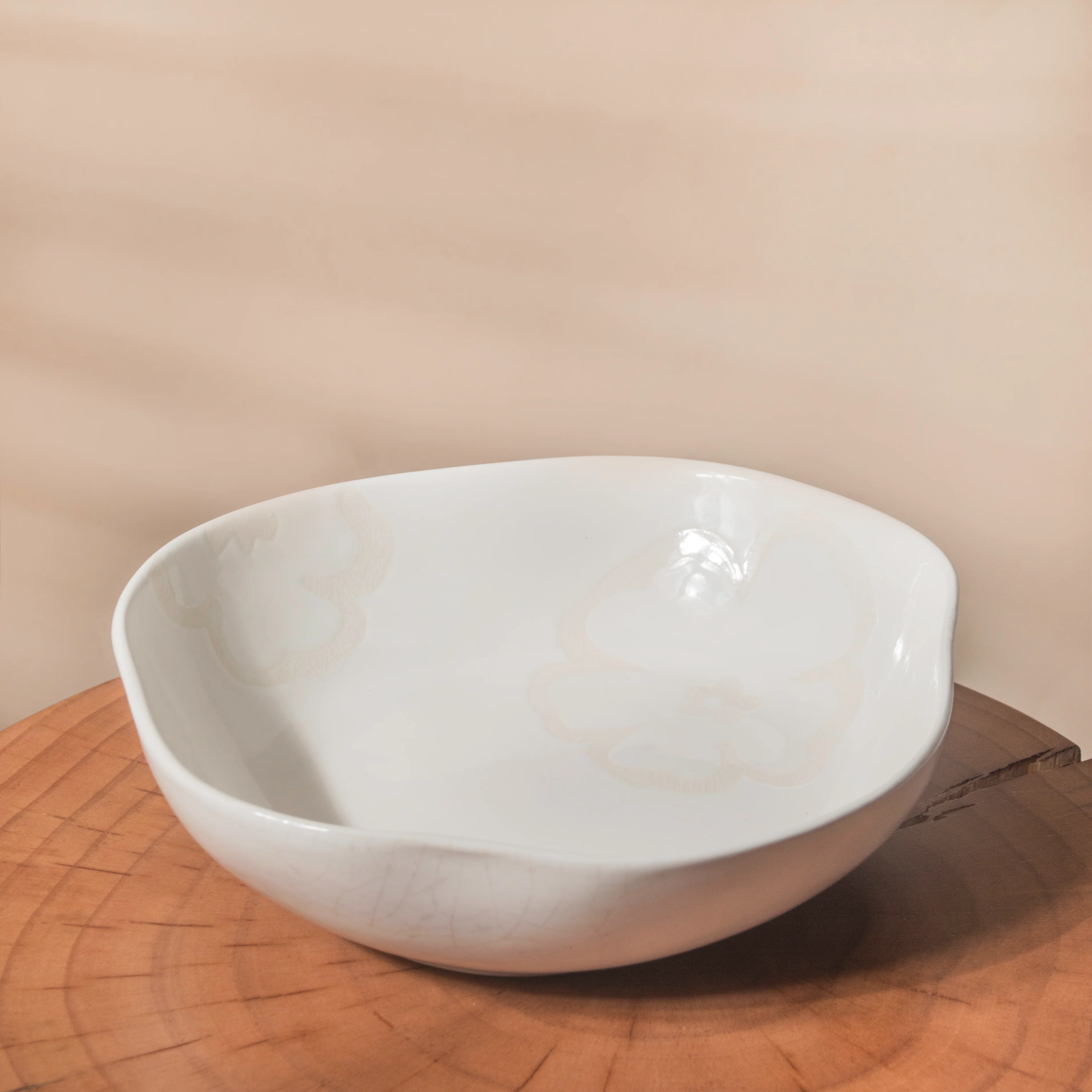 Floral White Serving Bowl 8 Inch 550 ml - Image 7
