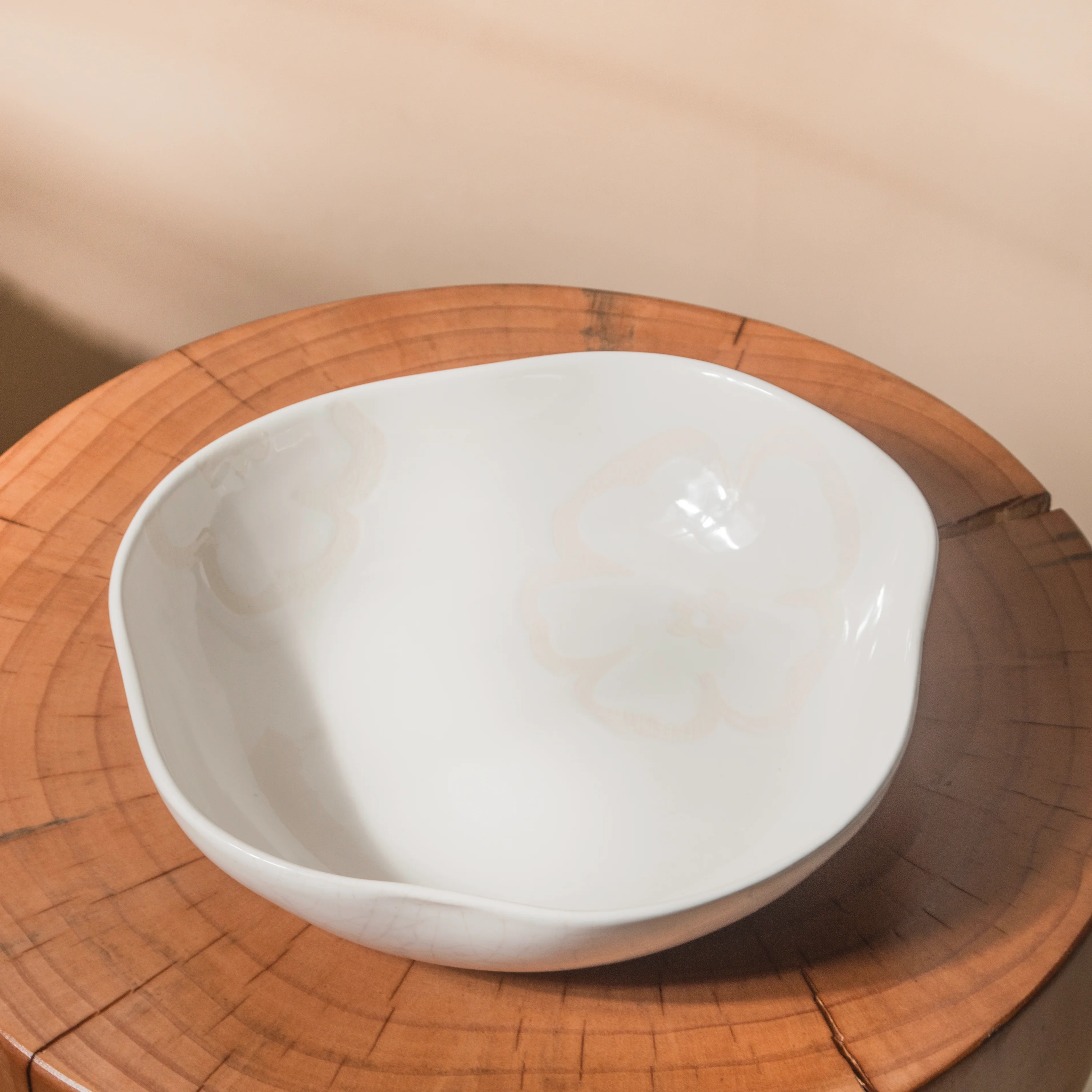 Floral White Serving Bowl 8 Inch 550 ml - Image 9