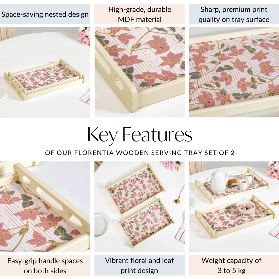 Florentia Wooden Serving Tray Set Of 2 - Image 5