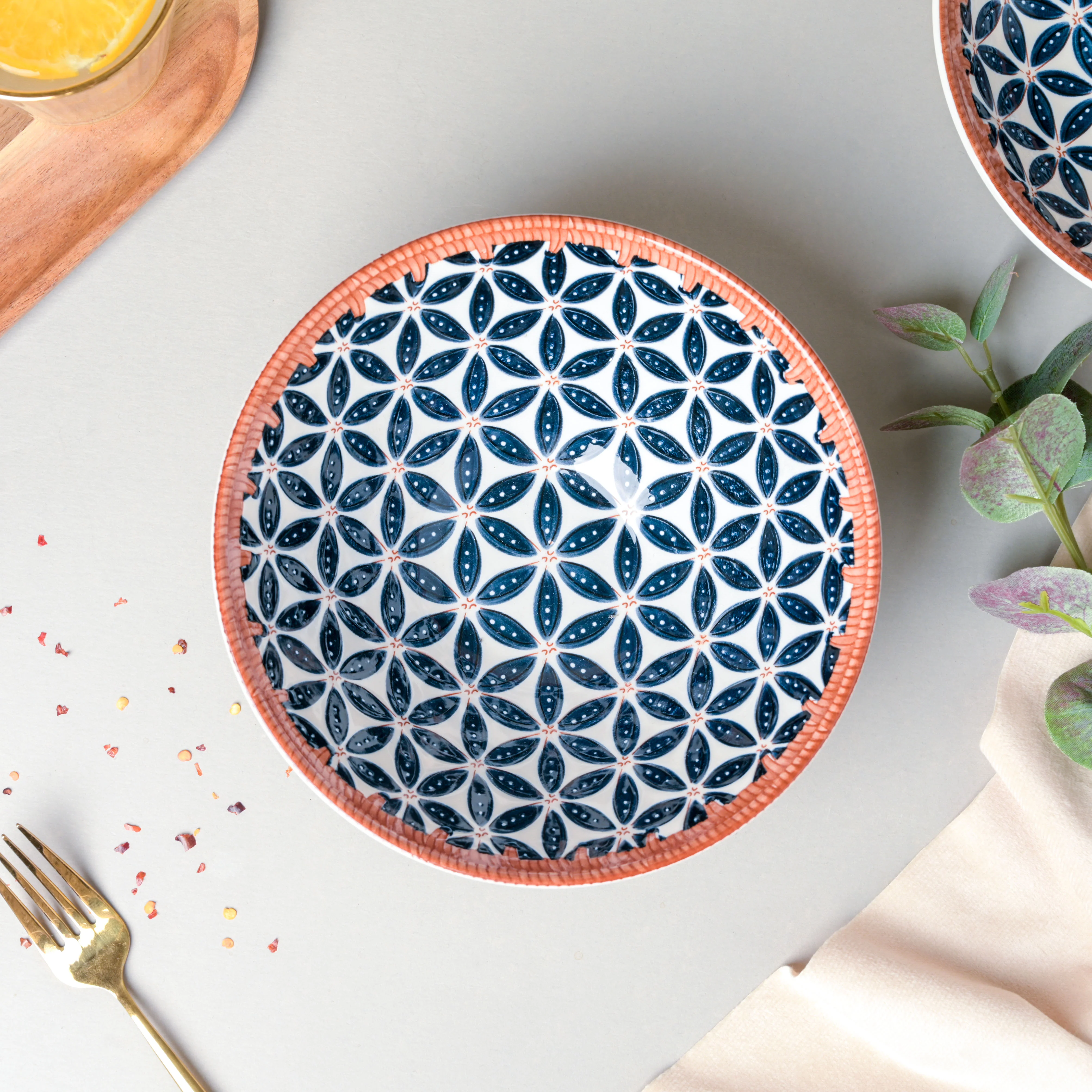 Floret Ceramic Ramen Bowl 8 Inch 750 ml - Image 6