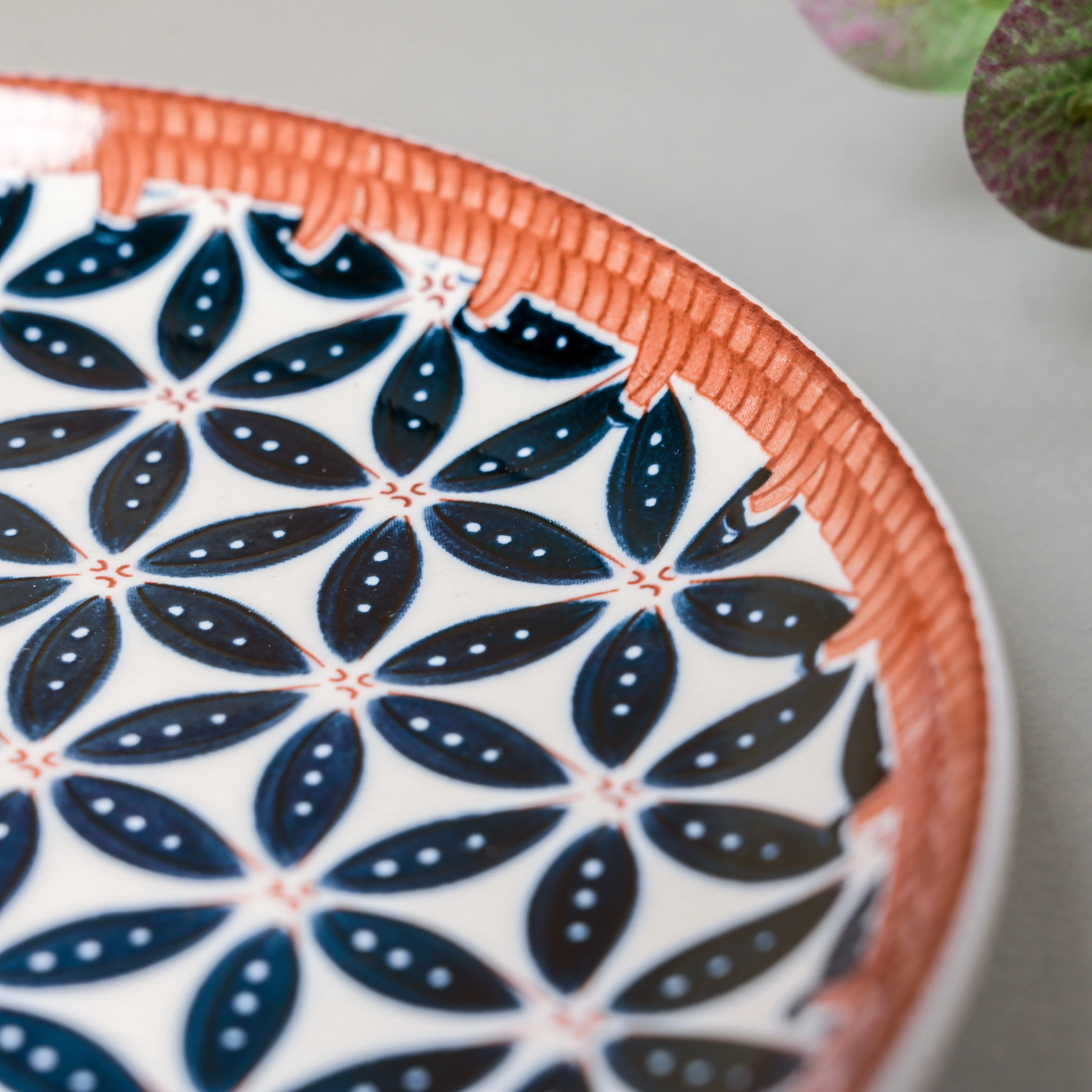 Floret Ceramic Snack Plate 7.5 Inch - Image 3