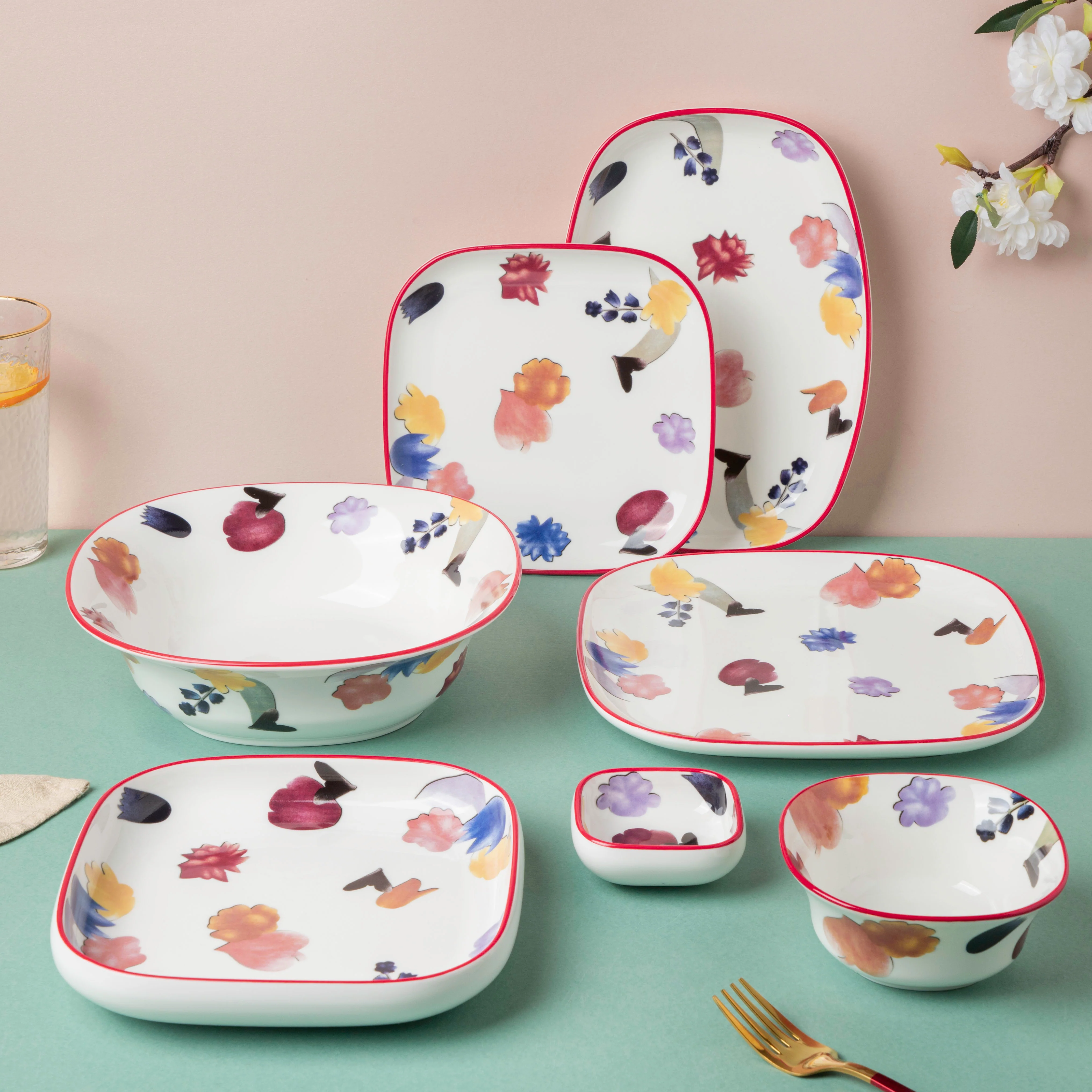 Florista Rimmed Serving Bowl 9 Inch - Image 7
