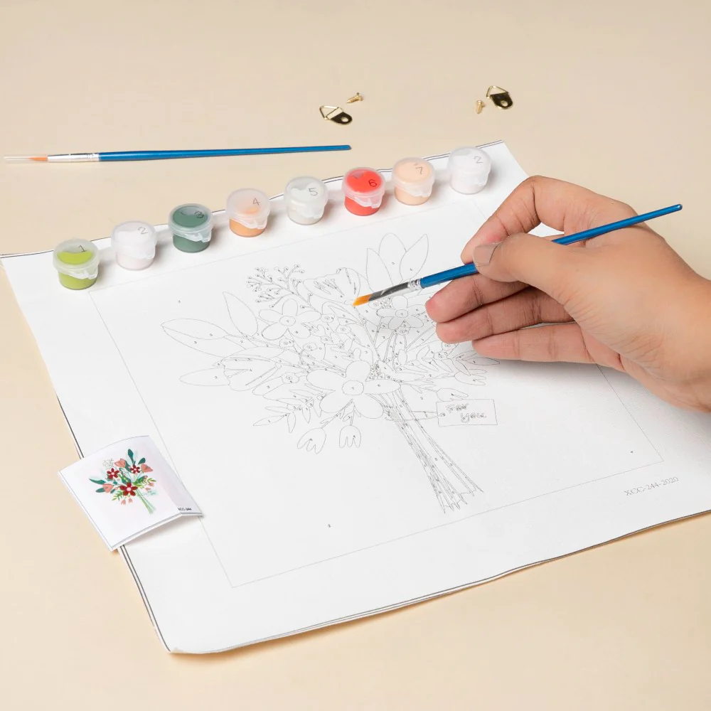 Flower Bouquet DIY Painting By Numbers Kit - Image 3