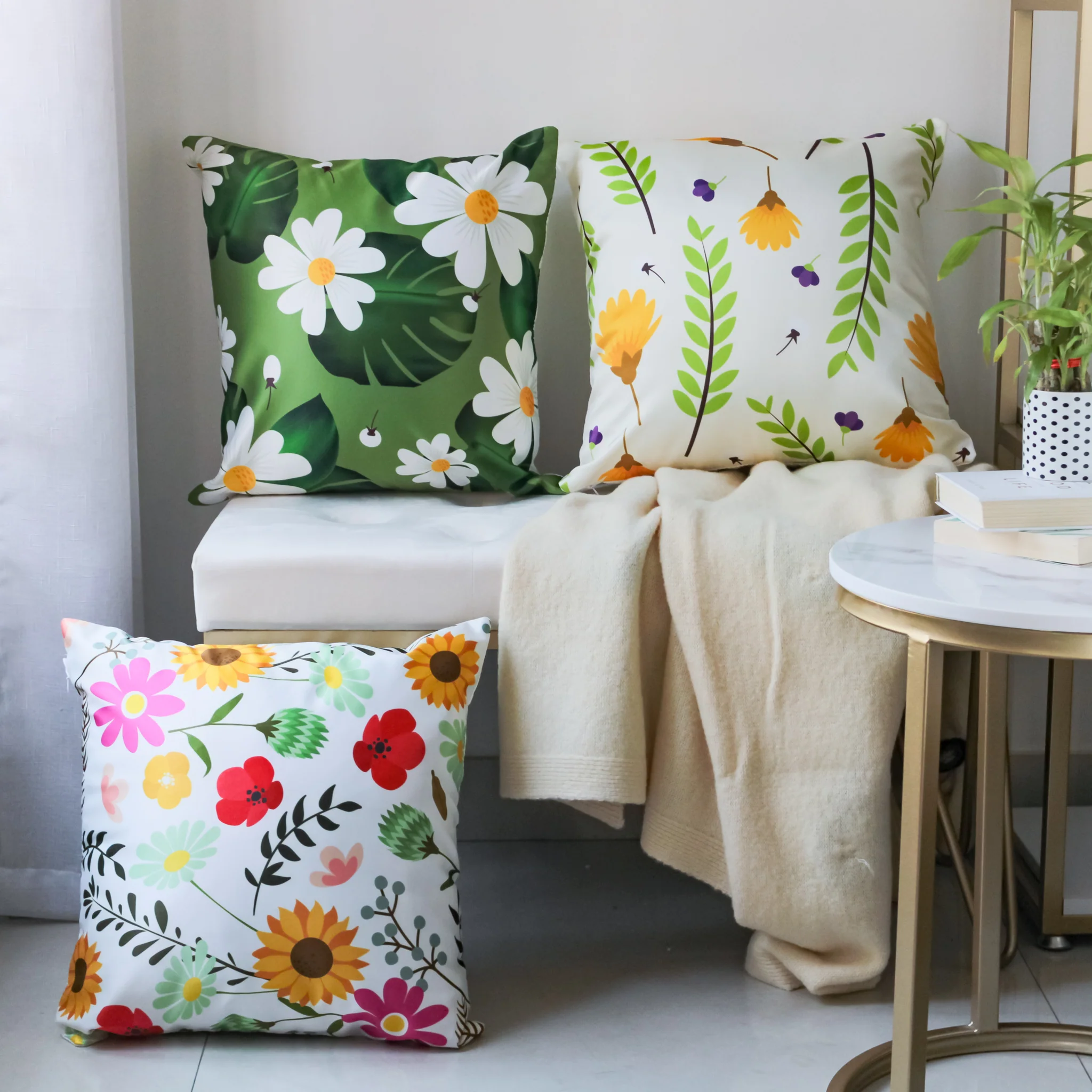 Flower Design Cushion Cover - Image 14