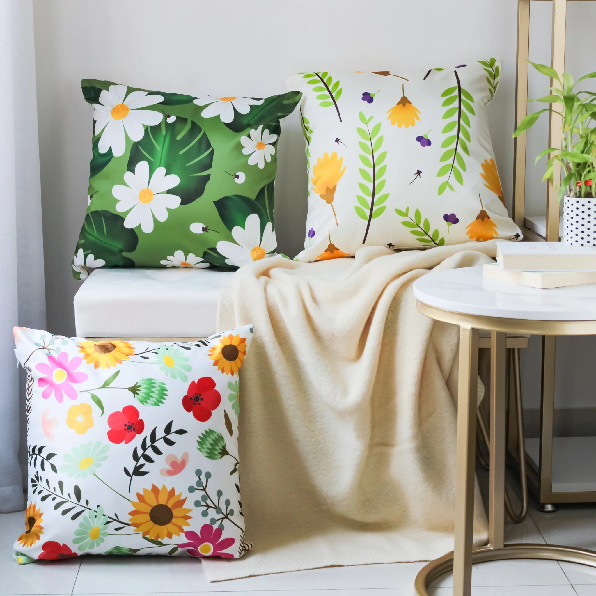 Flower Design Cushion Cover - Image 16