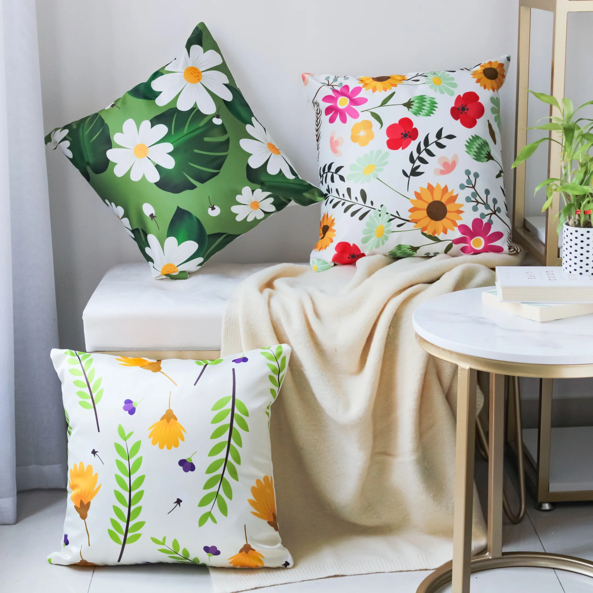 Flower Design Cushion Cover - Image 17