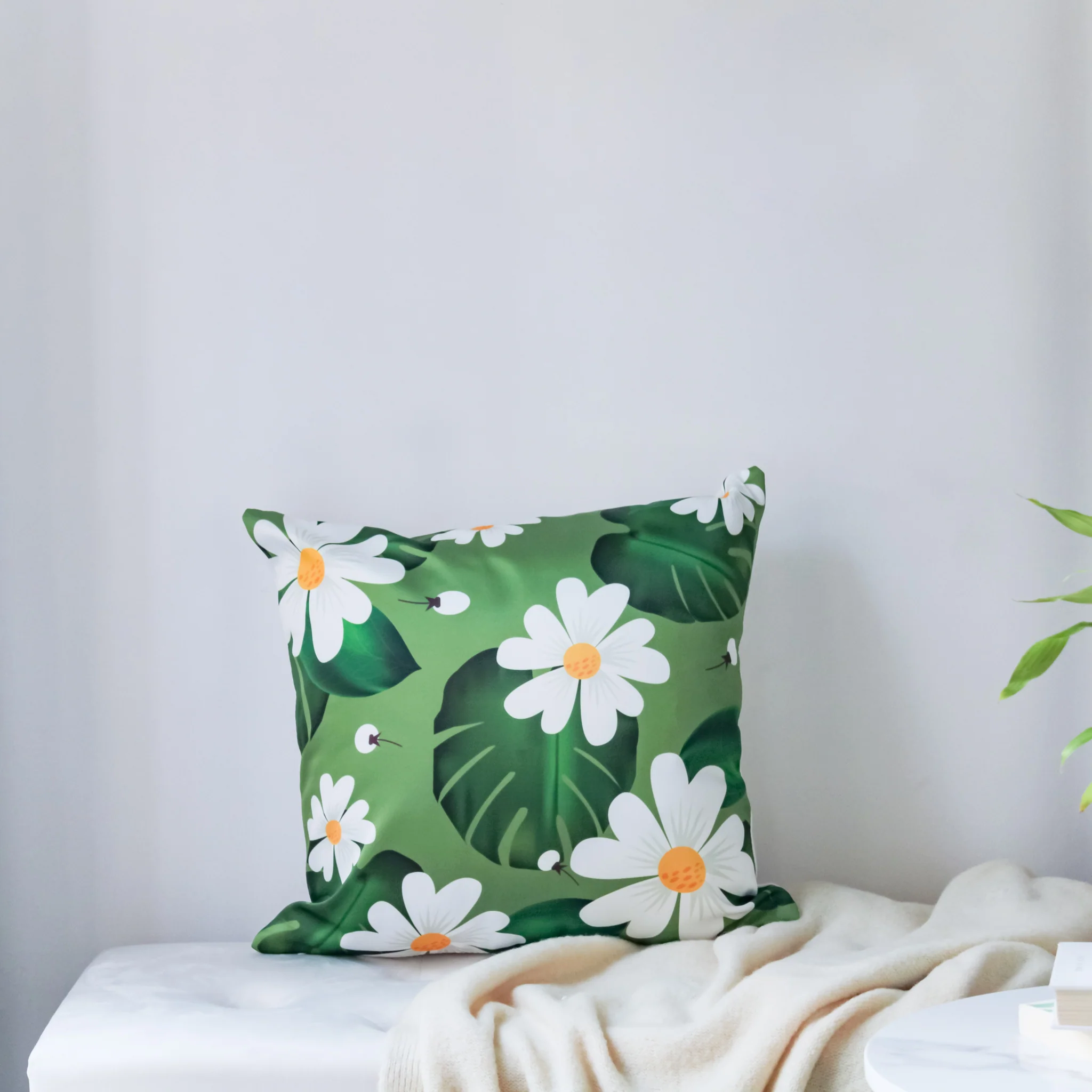 Flower Design Cushion Cover - Image 2