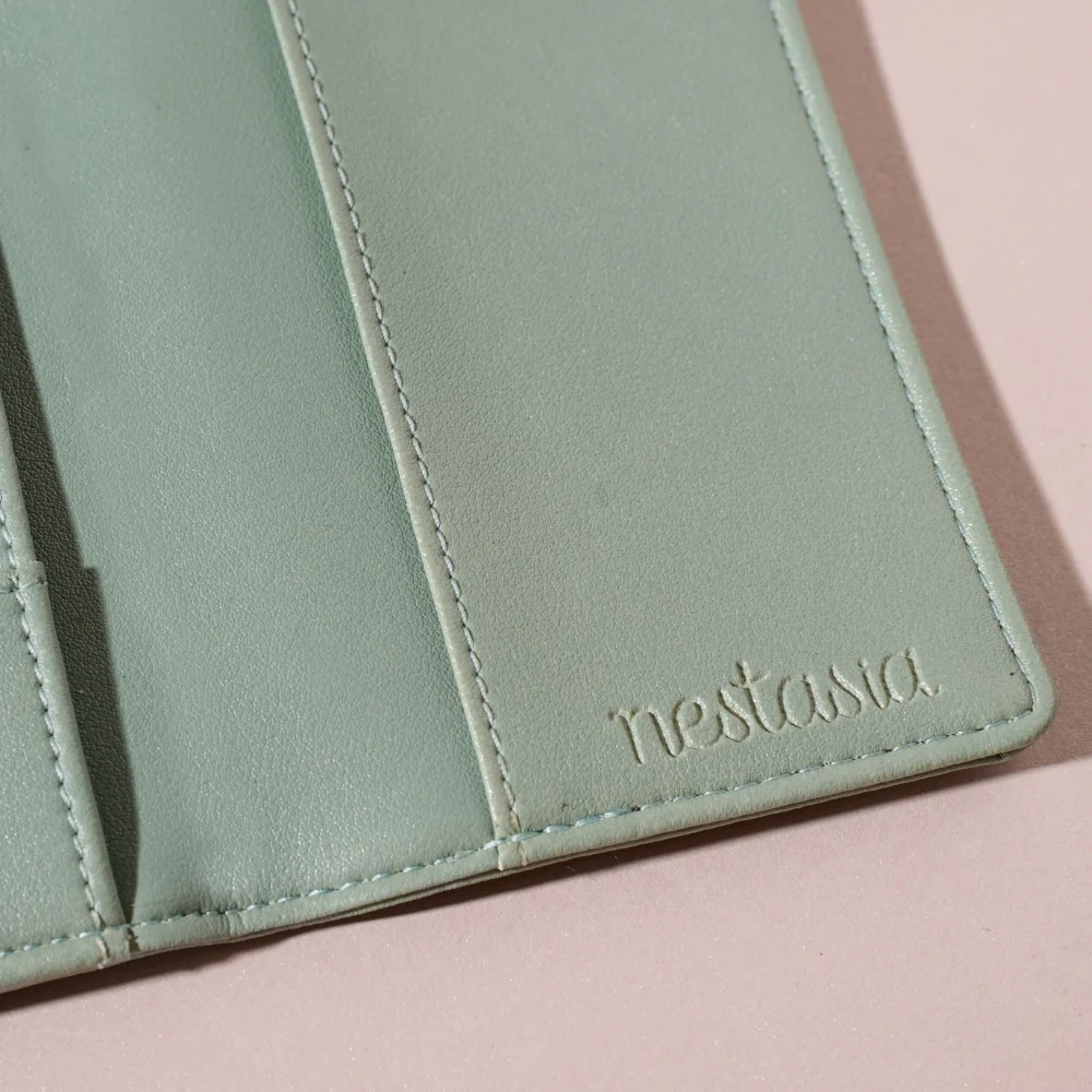 Flower Jar Two Fold Passport Cover Green - Image 10