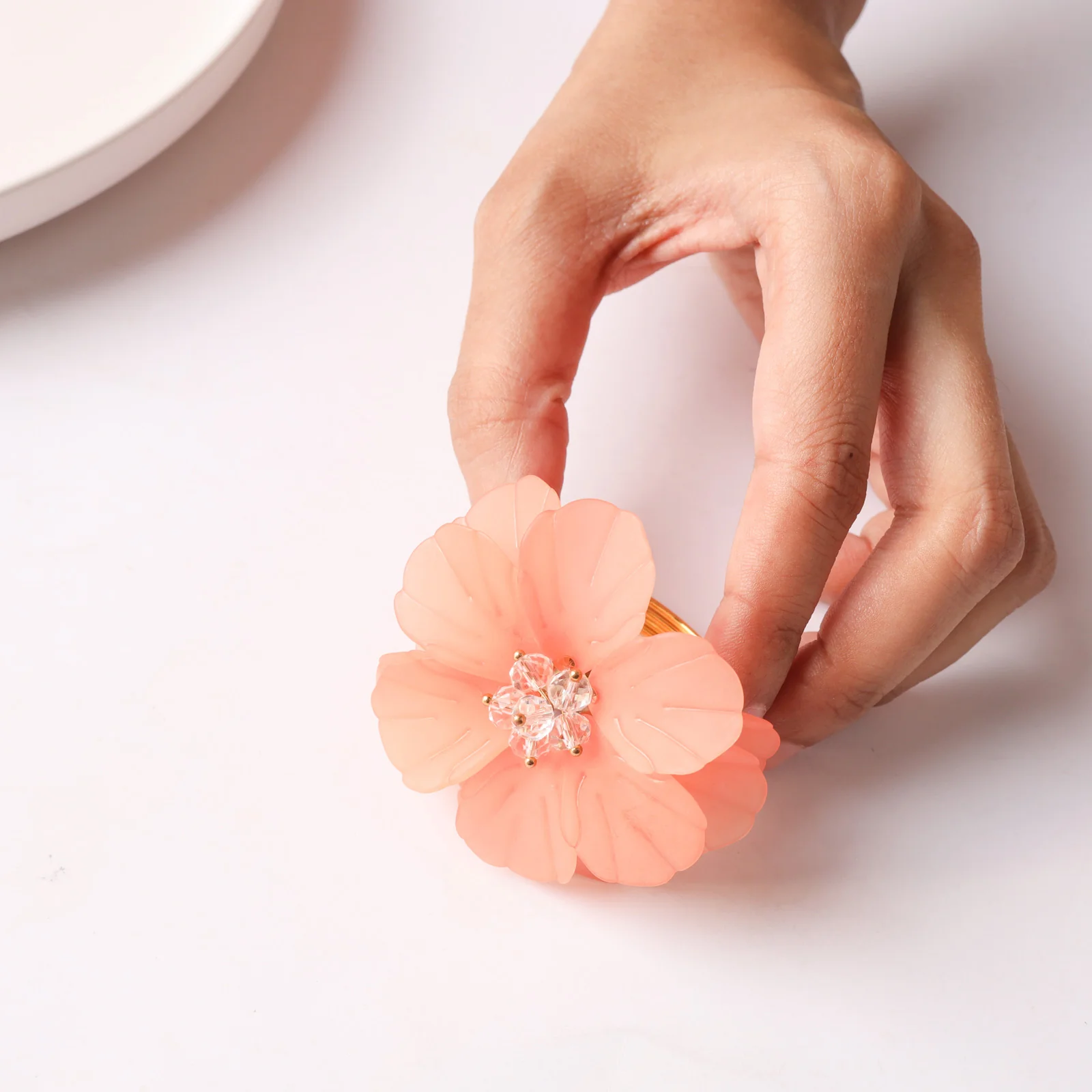 Flower Napkin Holder Peach - Image 5
