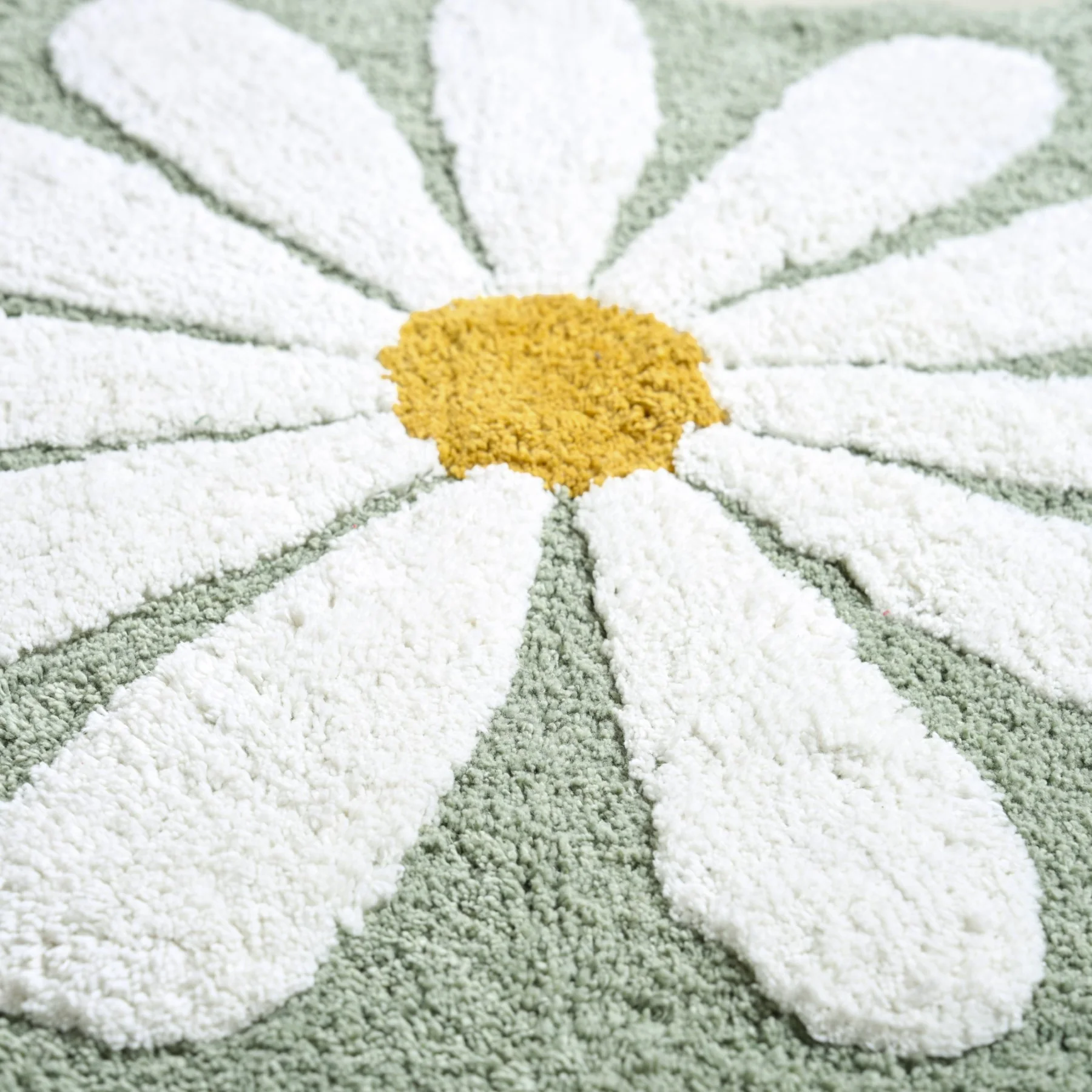 Flower Power Anti Slip Cotton Floor Mat 105x53cm - Image 6