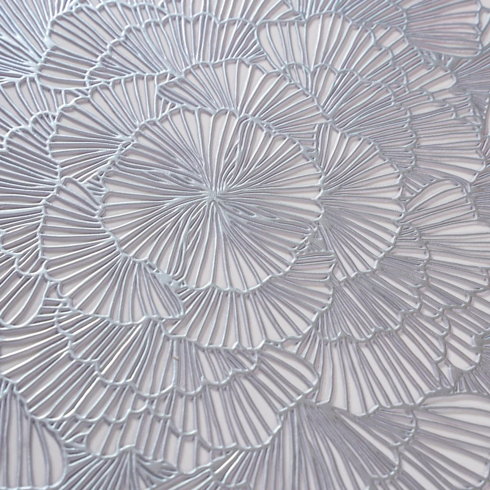 Flower Table Mat Silver Set Of 6 15 Inch - Image 6