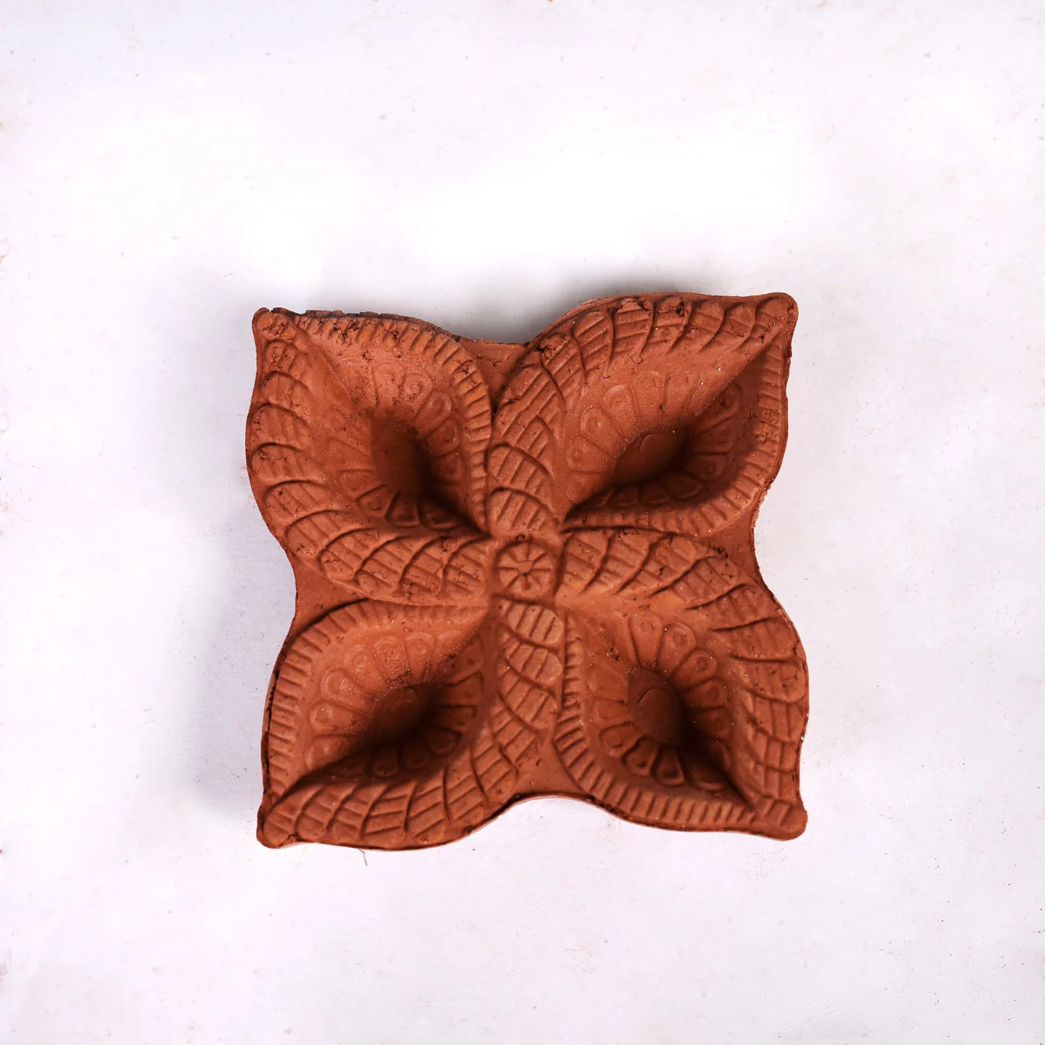 Flower Terracotta Diyas Set Of 48 - Image 2