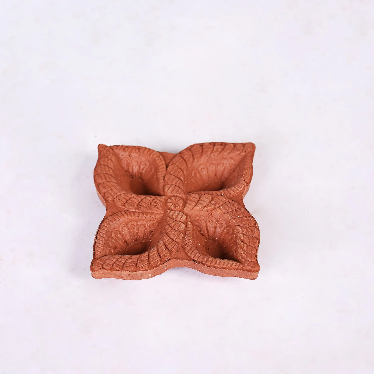 Flower Terracotta Diyas Set Of 48 - Image 7