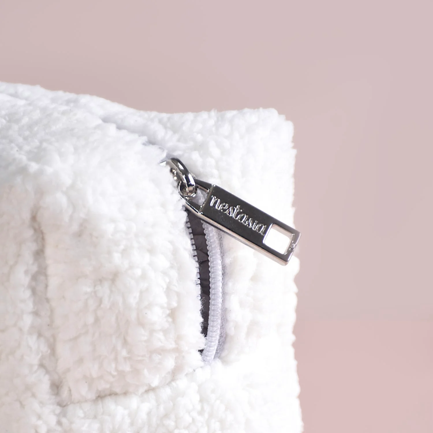 Fluffy White Heart Makeup Bag Set Of 2 - Image 9