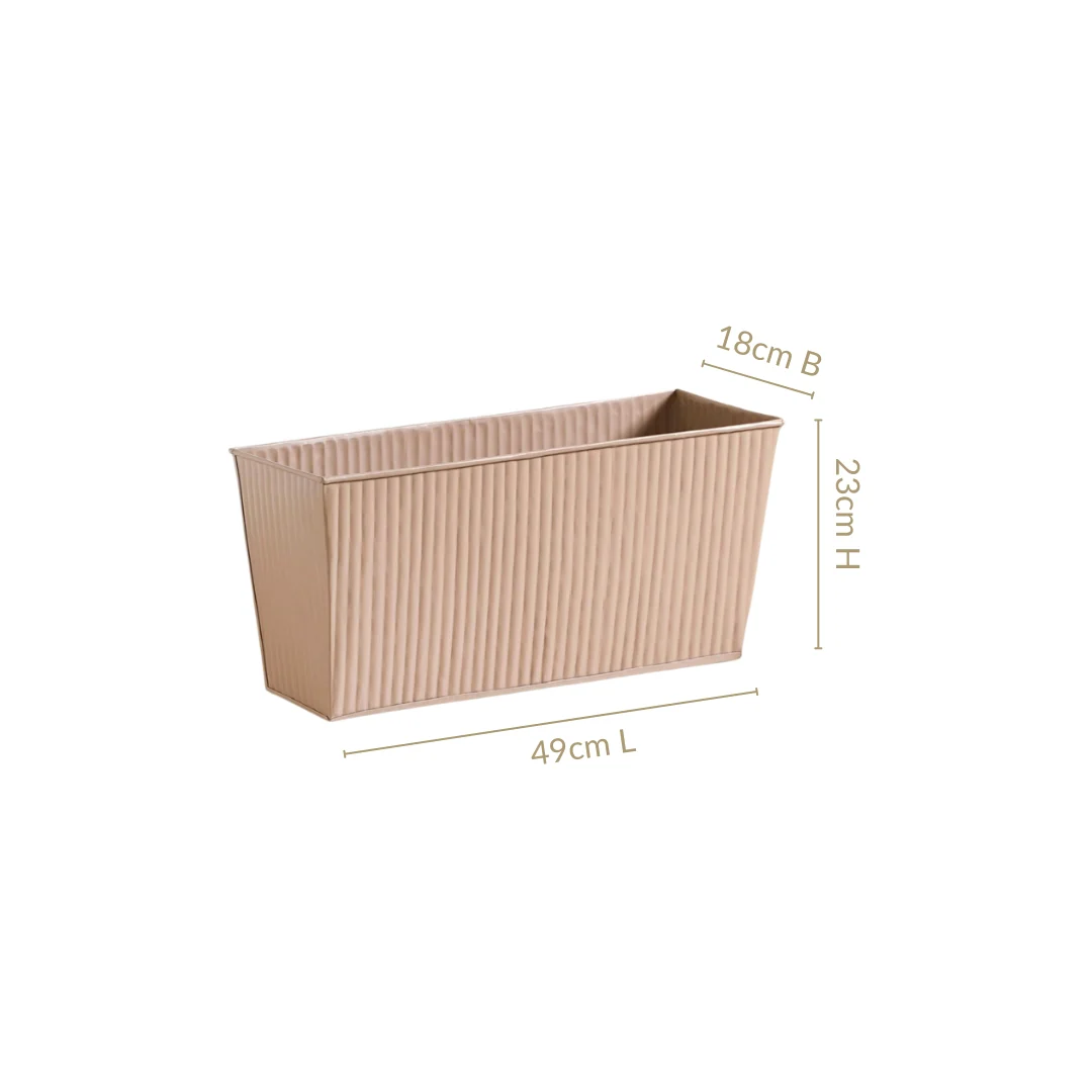 Fluted Balcony Planter Box Taupe - Image 3