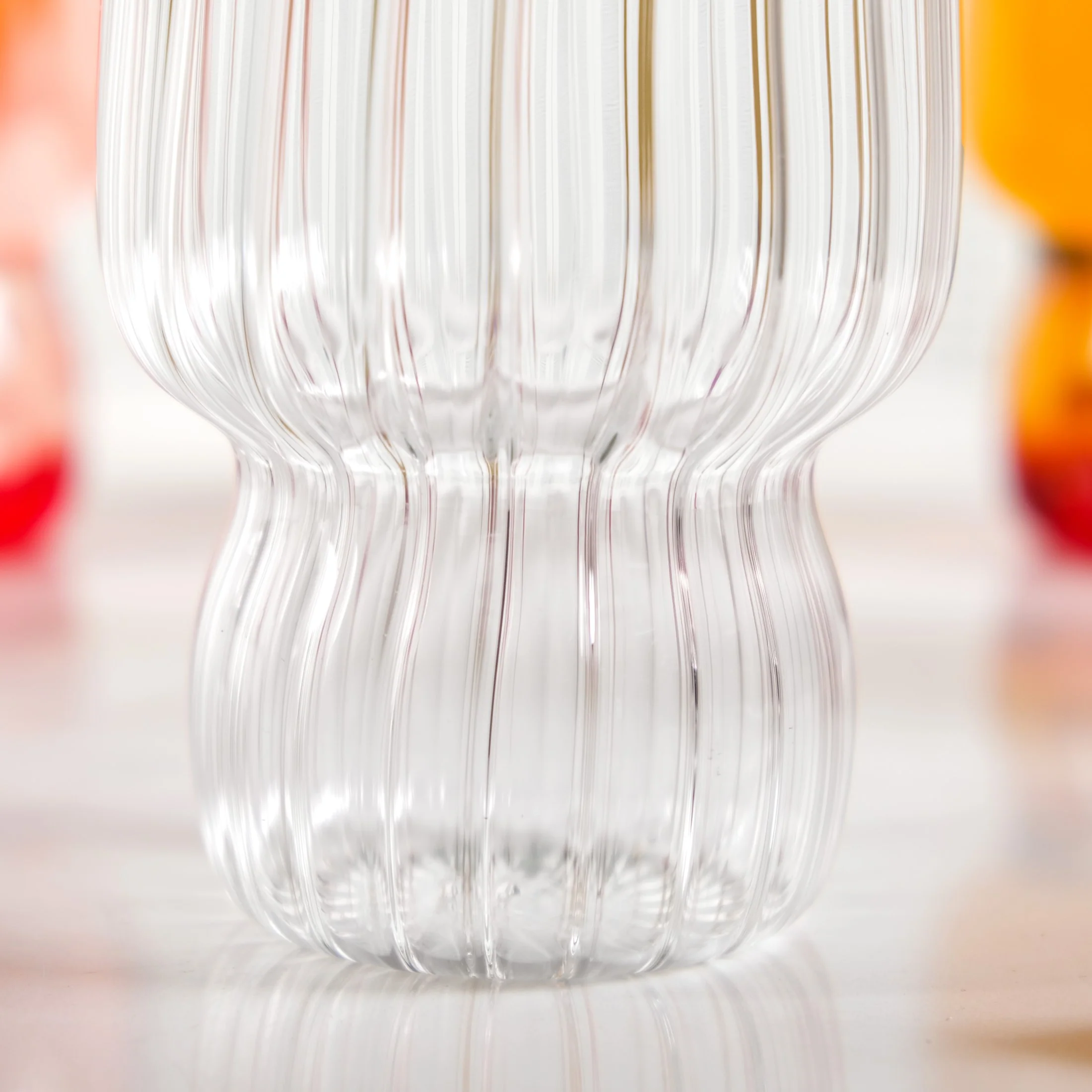 Fluted Borosilicate Glass Tumblers Set Of 4 460ml - Image 8
