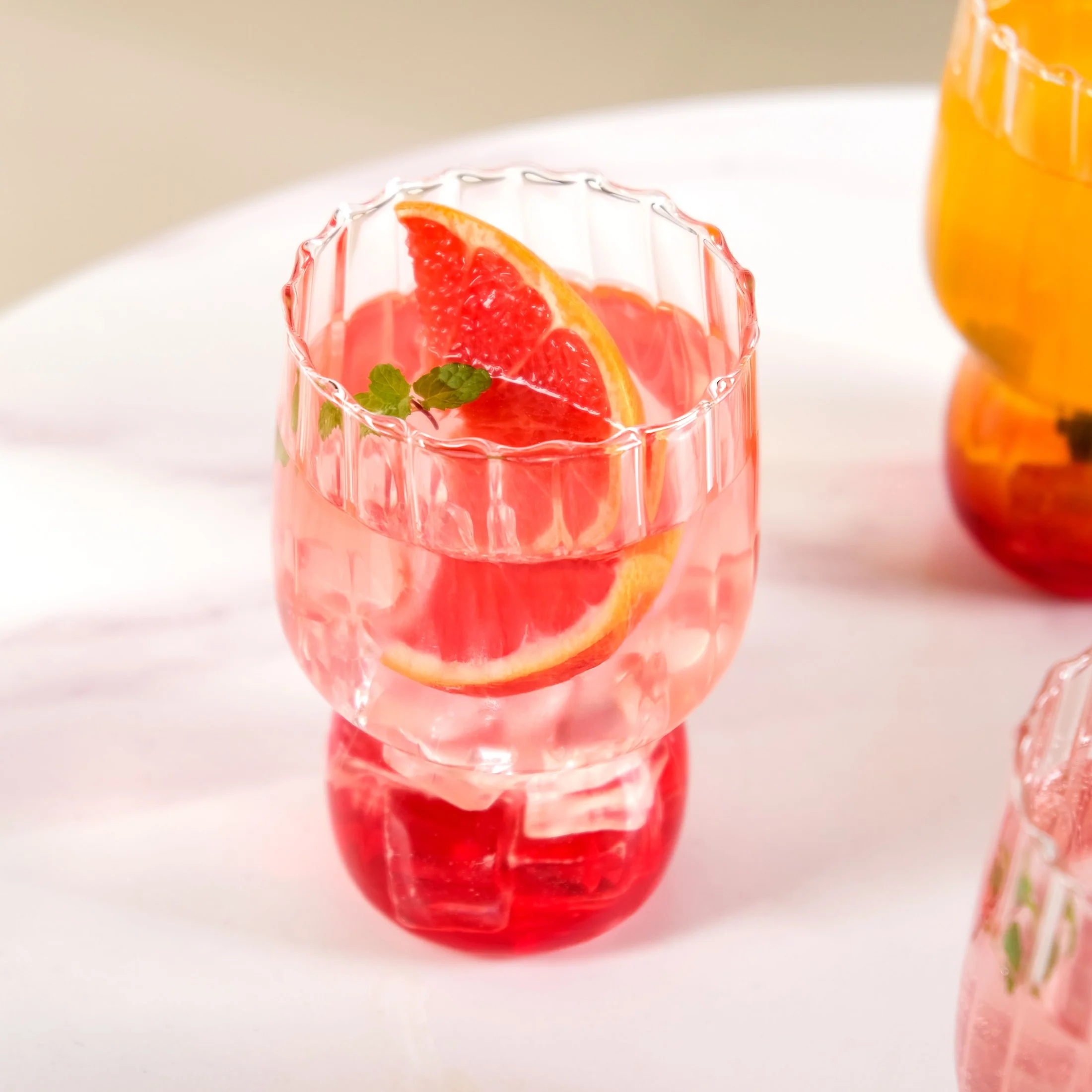 Fluted Borosilicate Glass Tumblers Set Of 4 460ml - Image 9