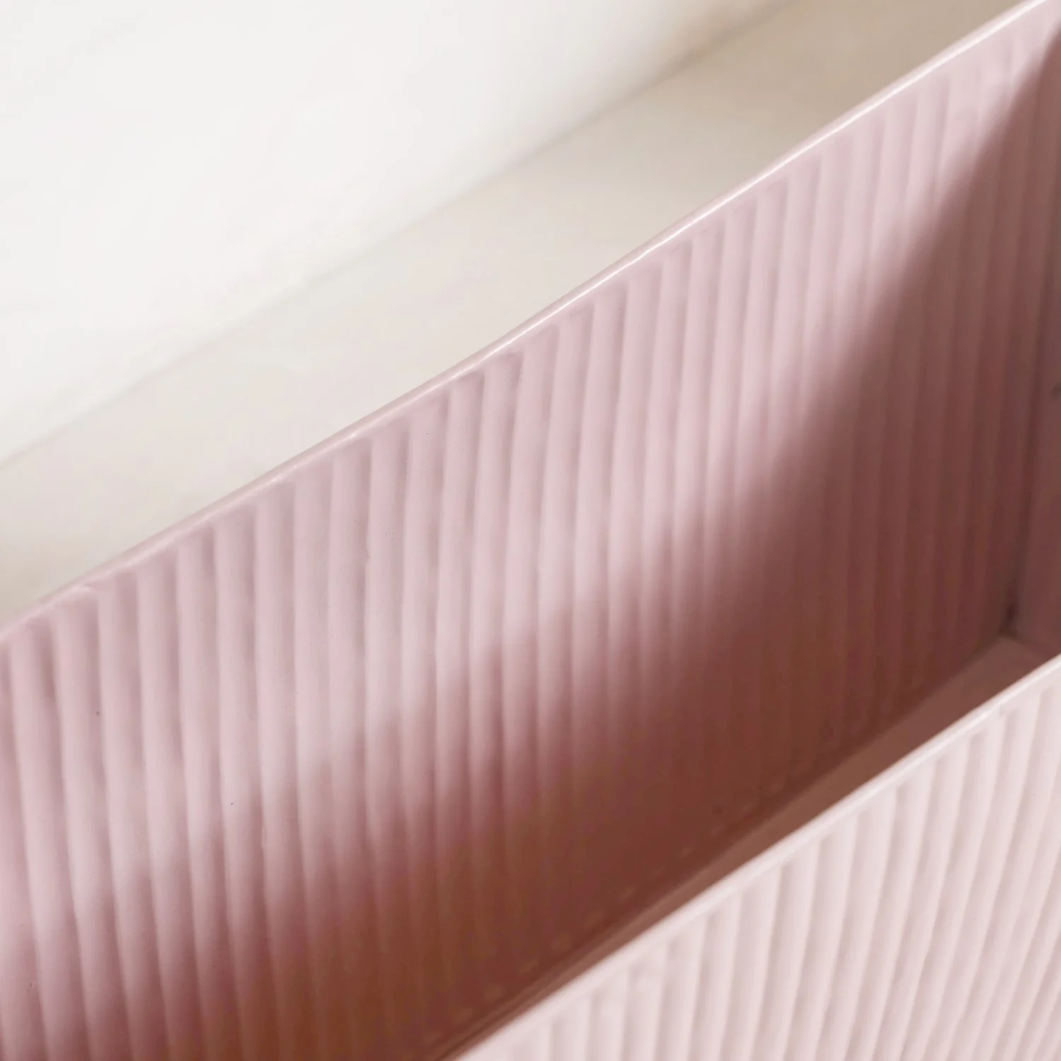 Fluted Indoor Planter Box Pink - Image 6