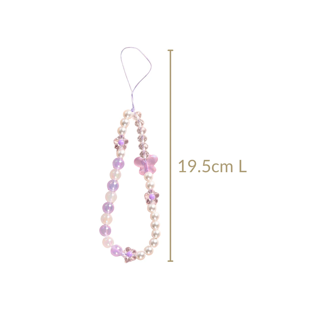 Flutter In Pink Mobile Phone Charm Lanyard - Image 4