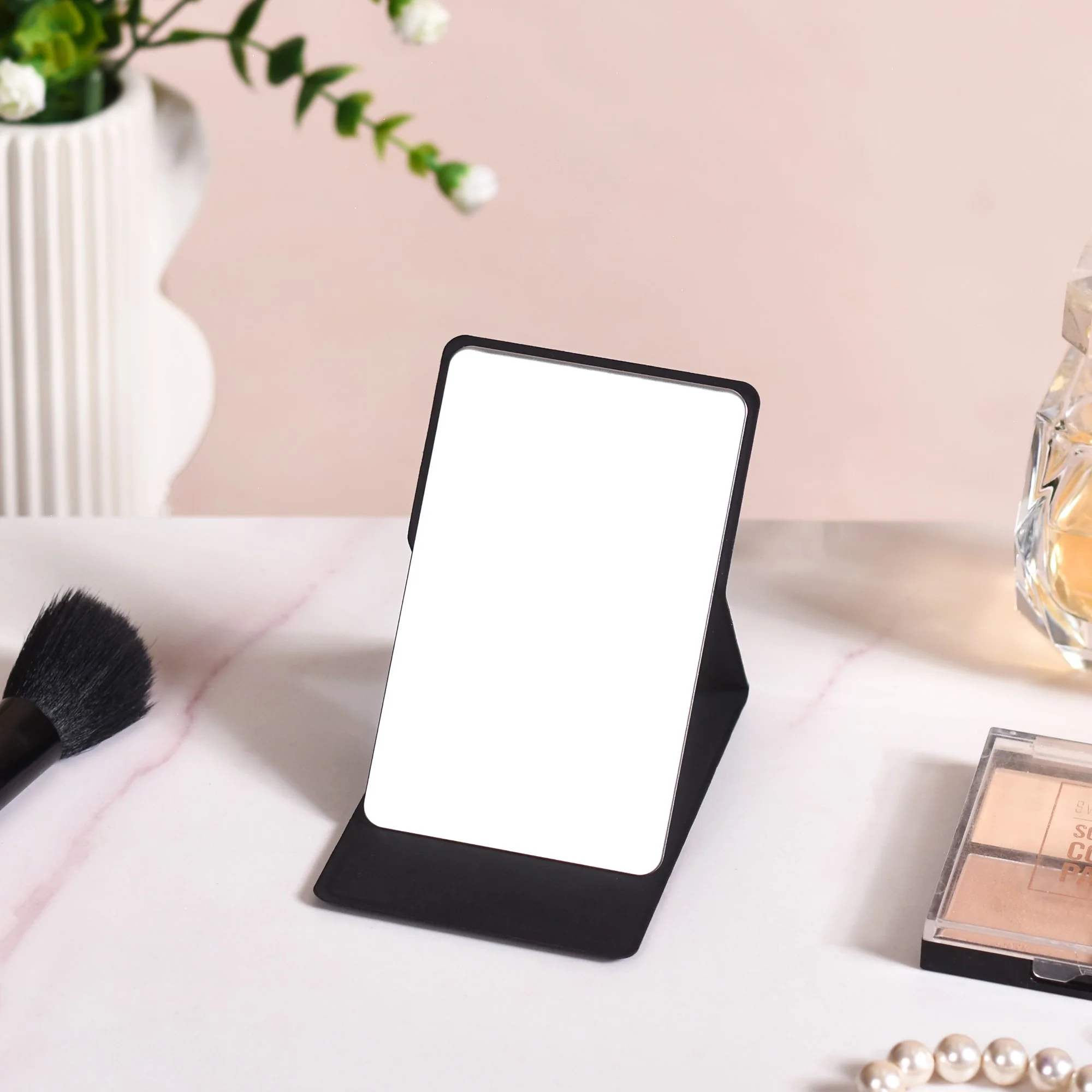 Foldable Compact Mirror Black - Image 3