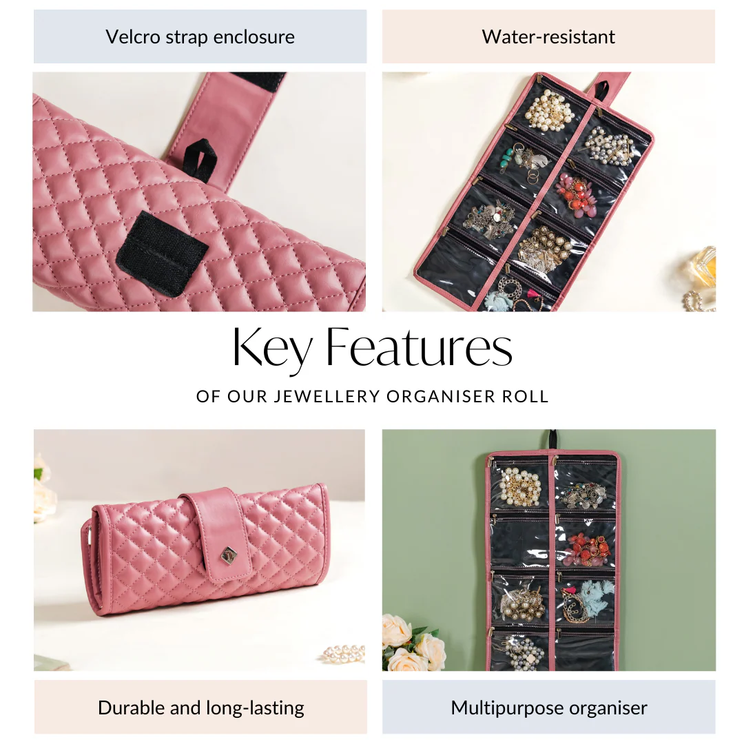 Foldable Pink Jewellery Organizer - Image 7