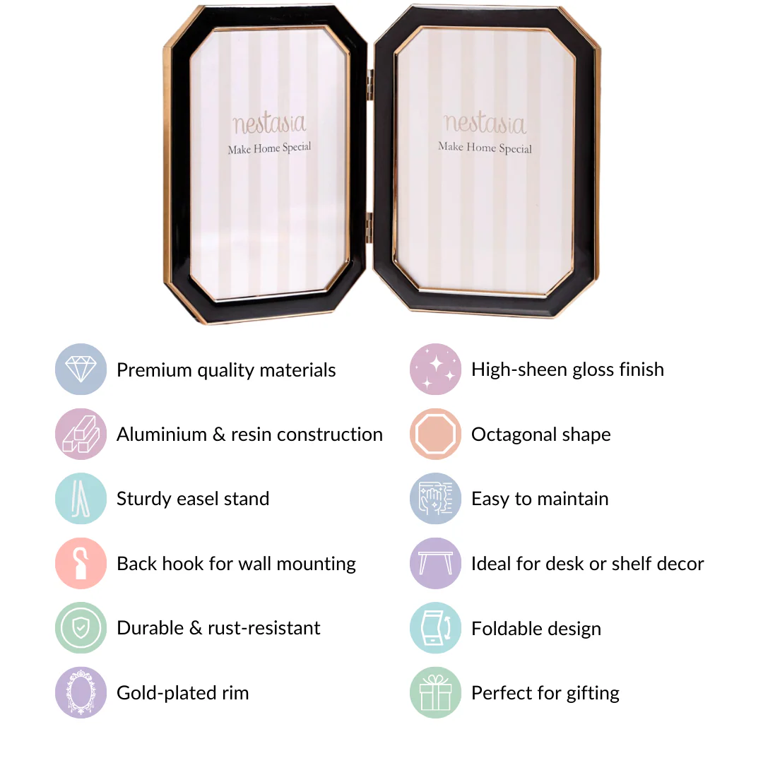 Folding Picture Frame Black 11"x5.5" - Image 4