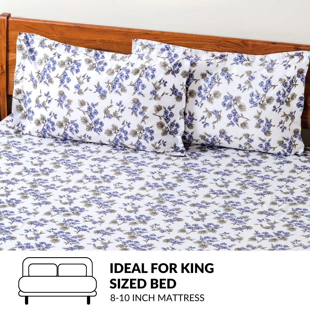 Forest Ferns Pure Cotton King Size Bedding Set 275x275cm - Image 7