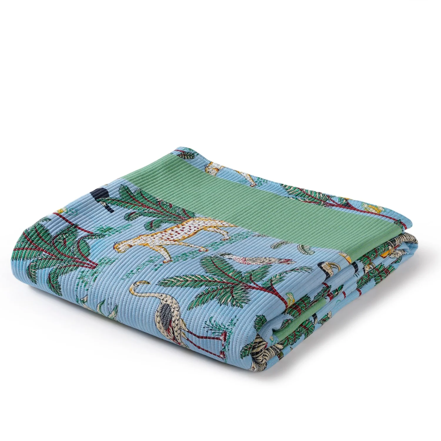 Forest Frolic Quilted Cotton Bedcover 250x220cm - Image 2