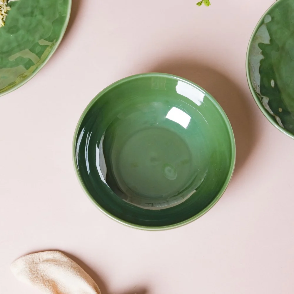 Forest Green Gloss Serving Bowl 6.5 Inch 800 ml - Image 4