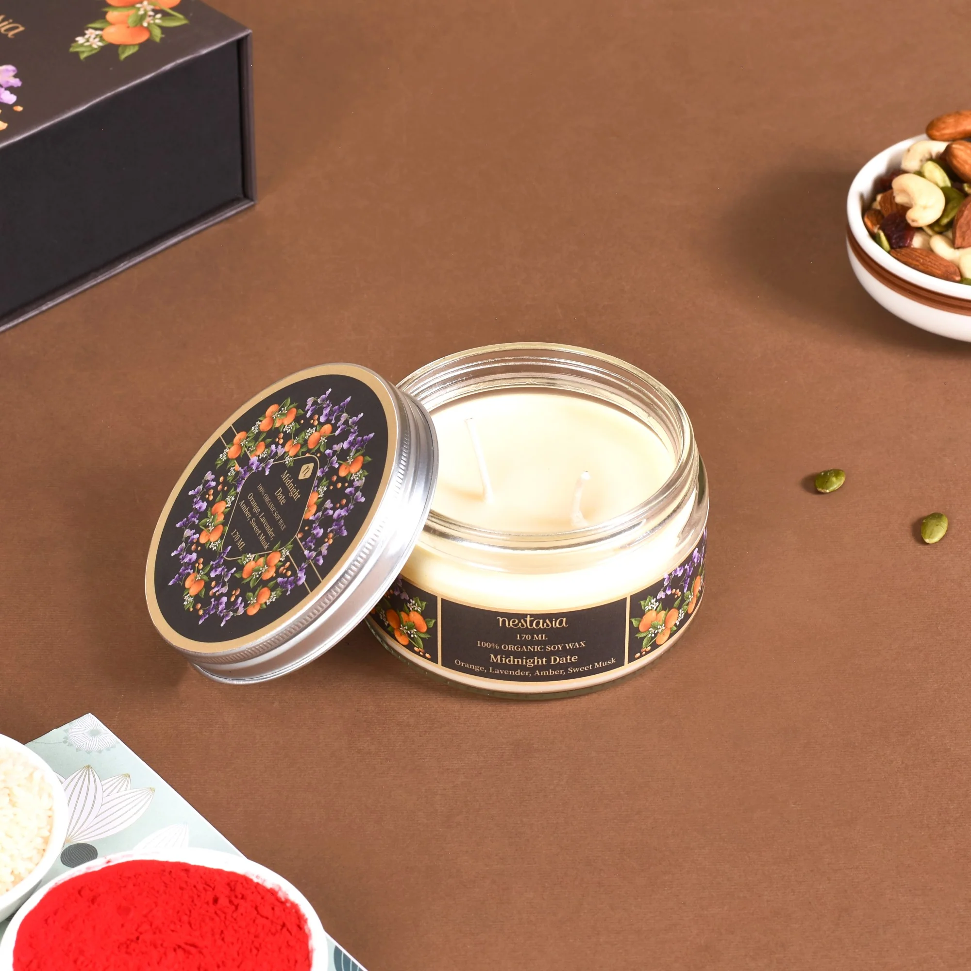 Fragrant Flower Garden Rakhi Lumba Gift Set - Image 4