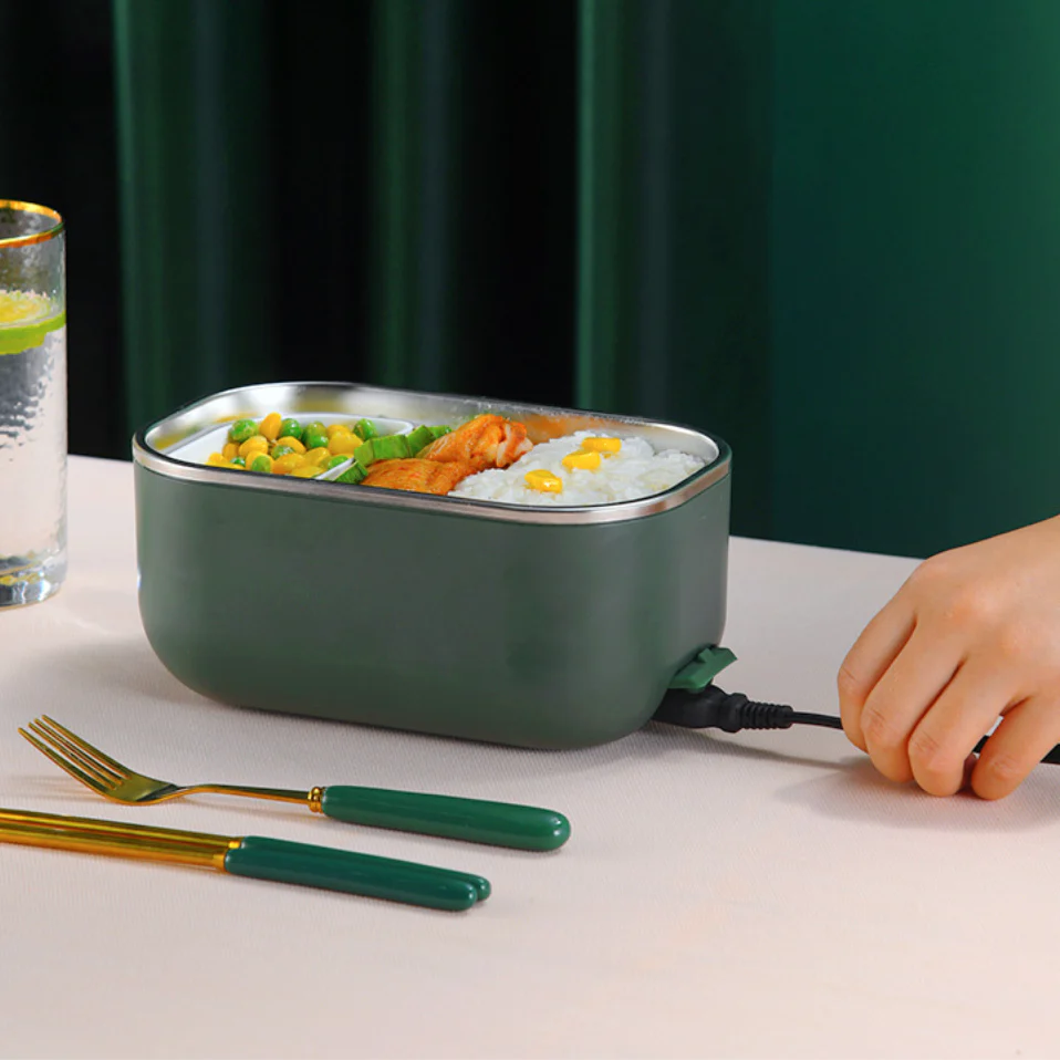 Fresh Meal Electric Hot Lunch Box Green - Image 4