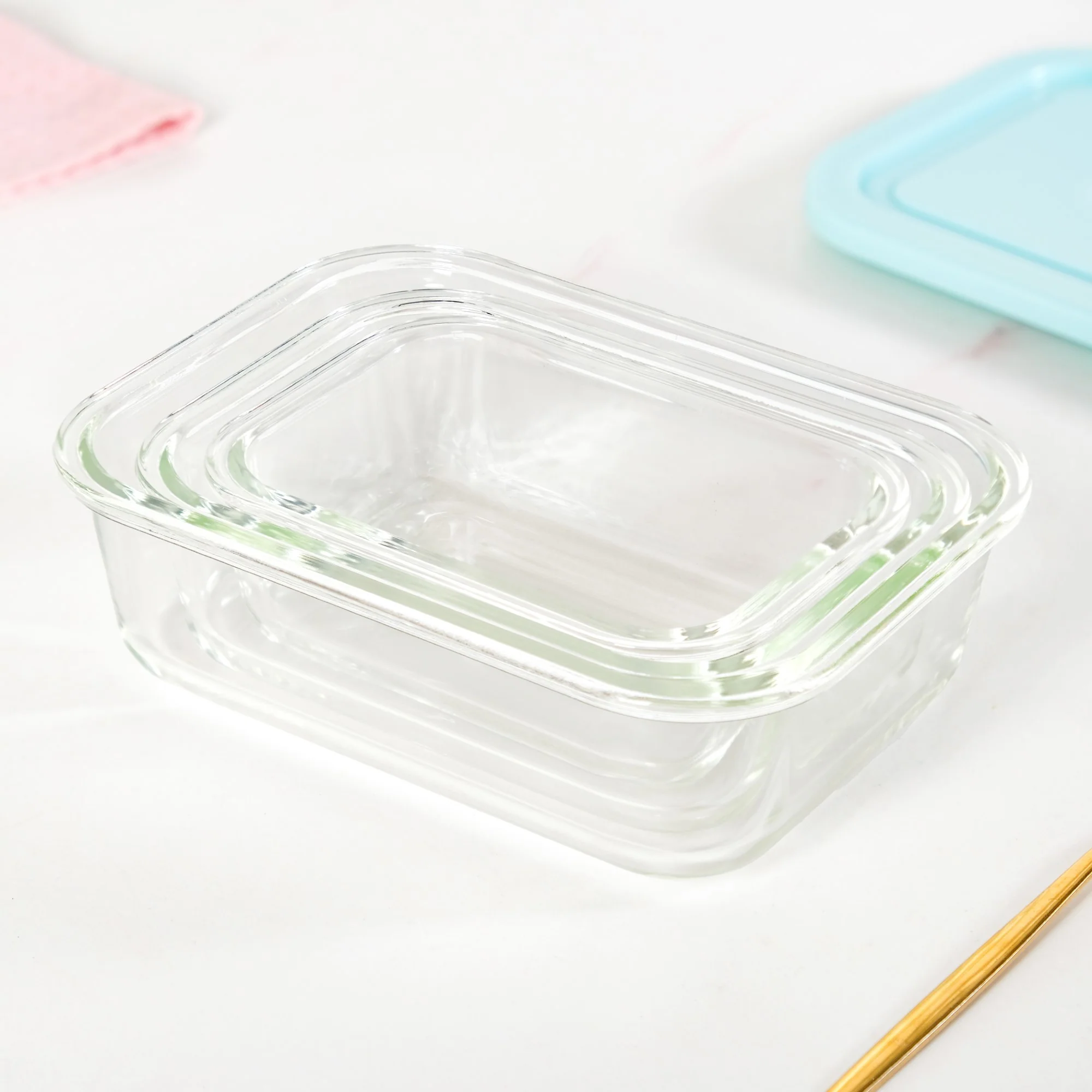 Freshlock Meal Prep Rectangular Storage Box Set Of 3 S 370ml M 600ml L 1000ml - Image 11