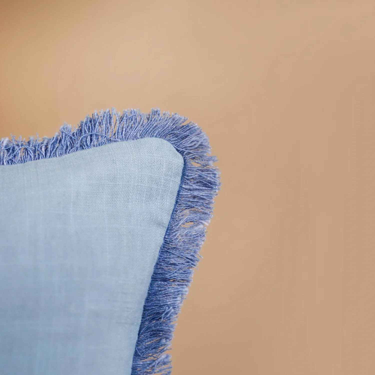 Fringe Cushion Cover Set Of 2 Blue - Image 3