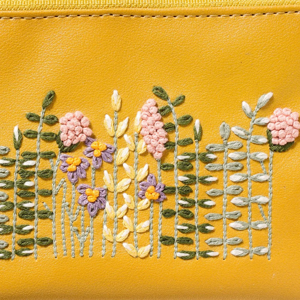 Fronds And Blooms Coin Pouch Yellow - Image 6