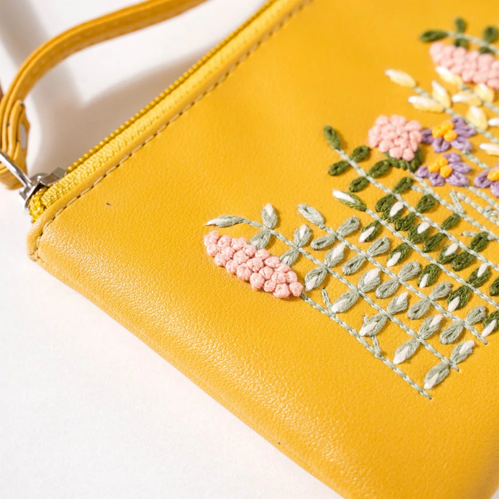 Fronds And Blooms Coin Pouch Yellow - Image 8