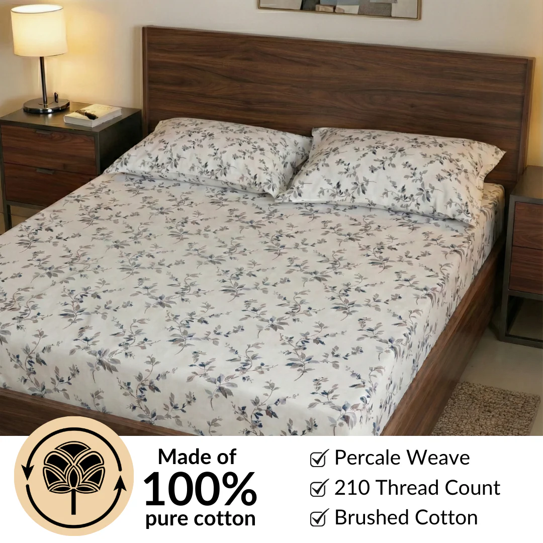 Frostbloom Queen Size Bedding Set 254x229cm - Image 5