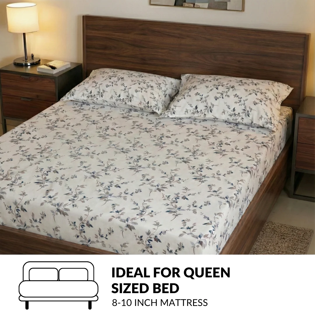 Frostbloom Queen Size Bedding Set 254x229cm - Image 6