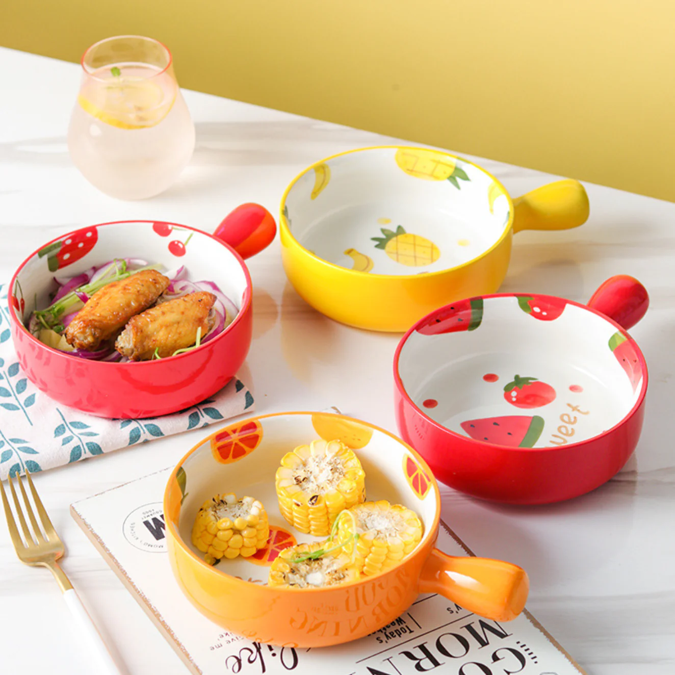 Fruit Dish With Handle